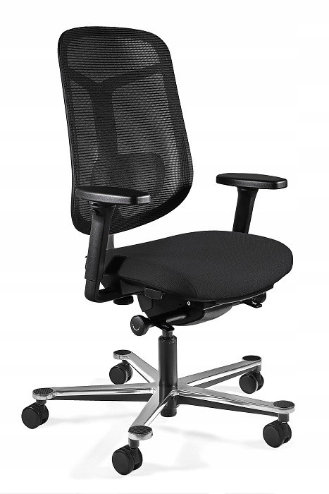 Ergonomiczny fotel biurowy GRID M czarny tkanina/siatka