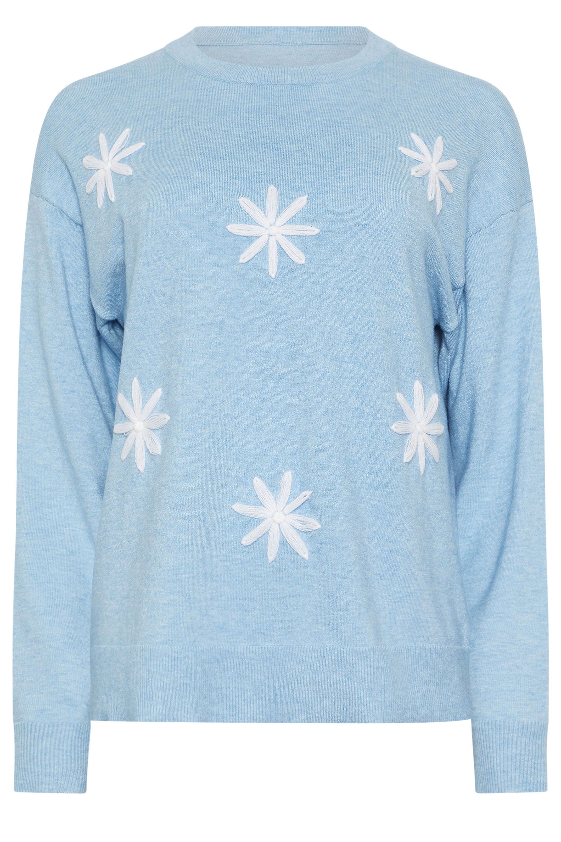 M&Co Embroidered Flower Jumper