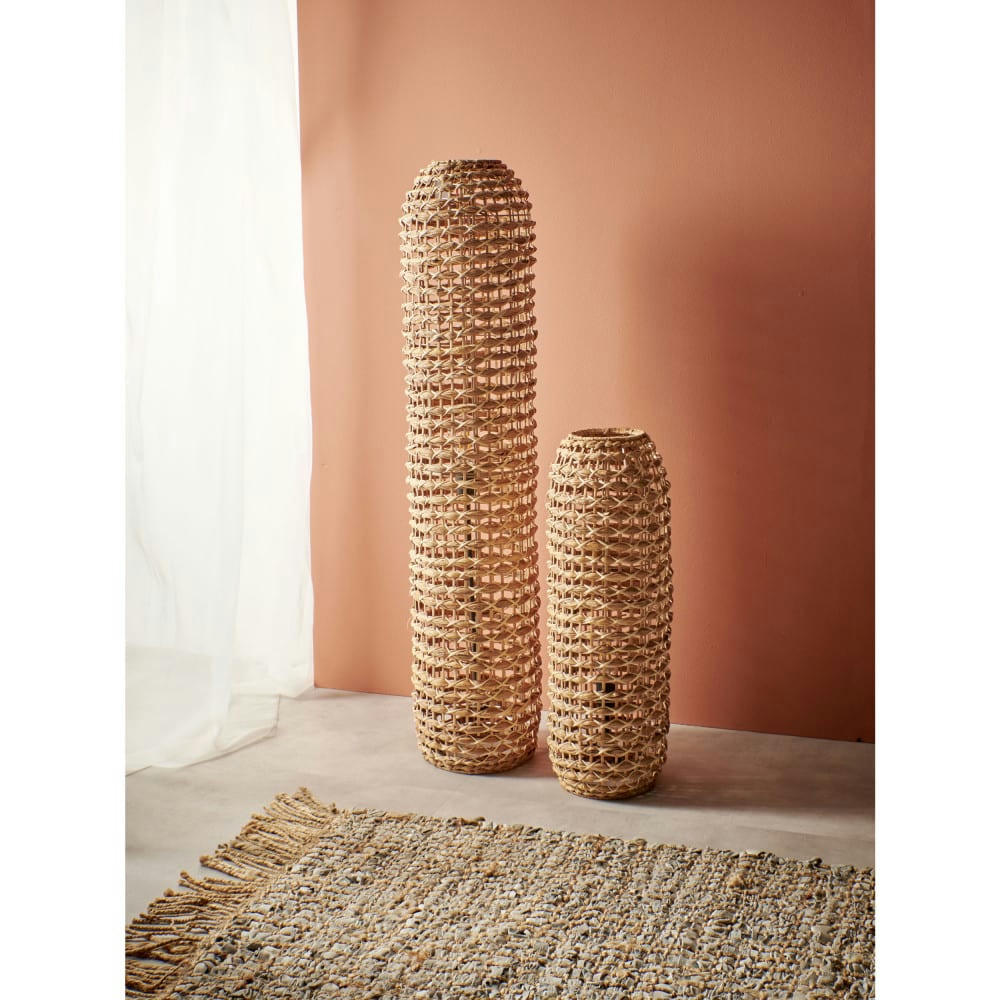 ROTA - Lampadaire en fibre naturelle H70cm naturel