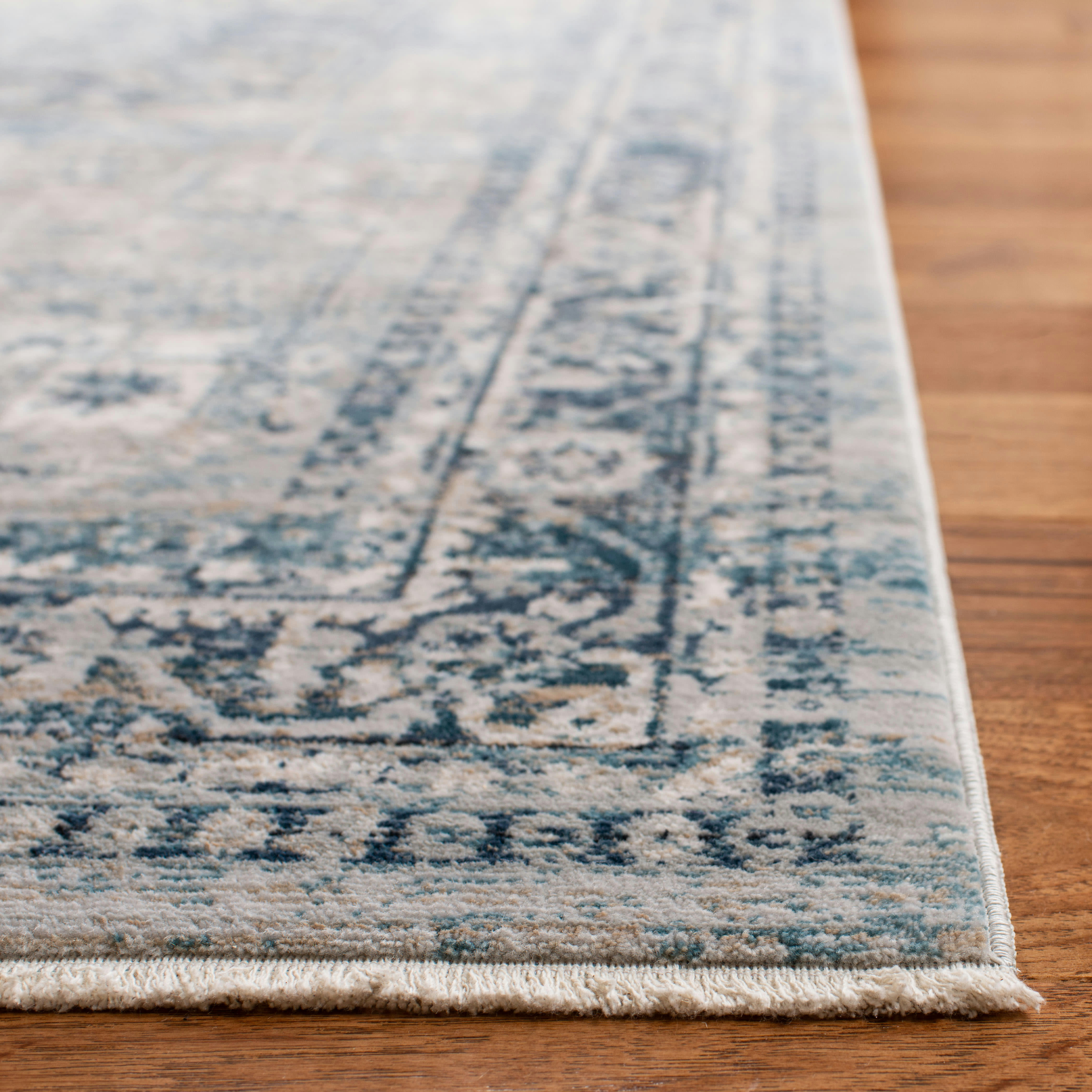 VICTORIA - Tapis de salon interieur en bleu & gris, 152 x 244 cm