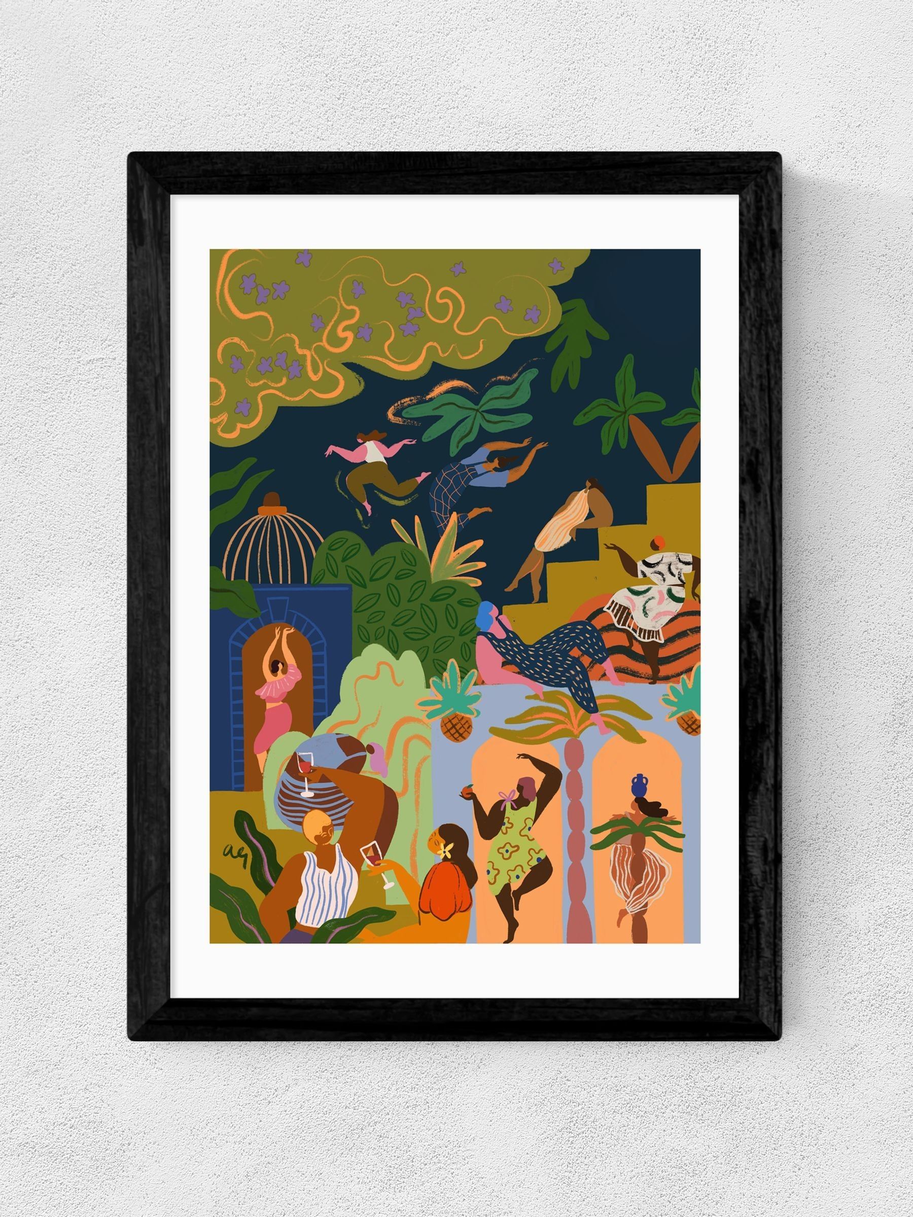 East End Prints Black Fiesta Wall Art Print by Arty Guava