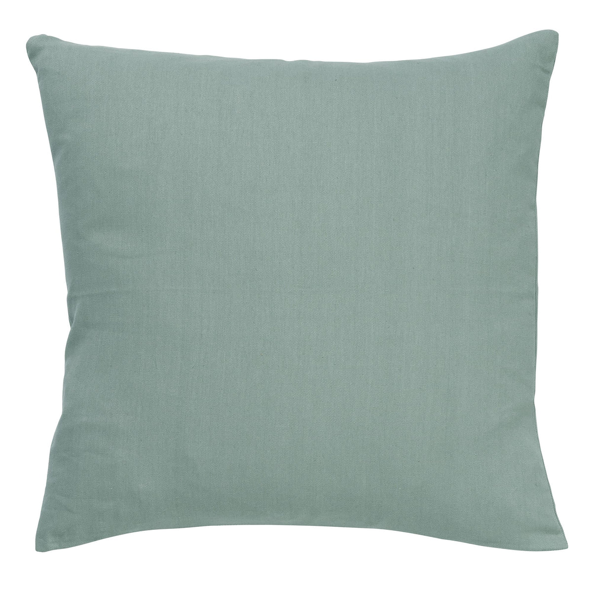 JAMES - Kussenhoes 45x45 cm - duurzaam katoen - effen kleur - Jadeite - lichtgroen