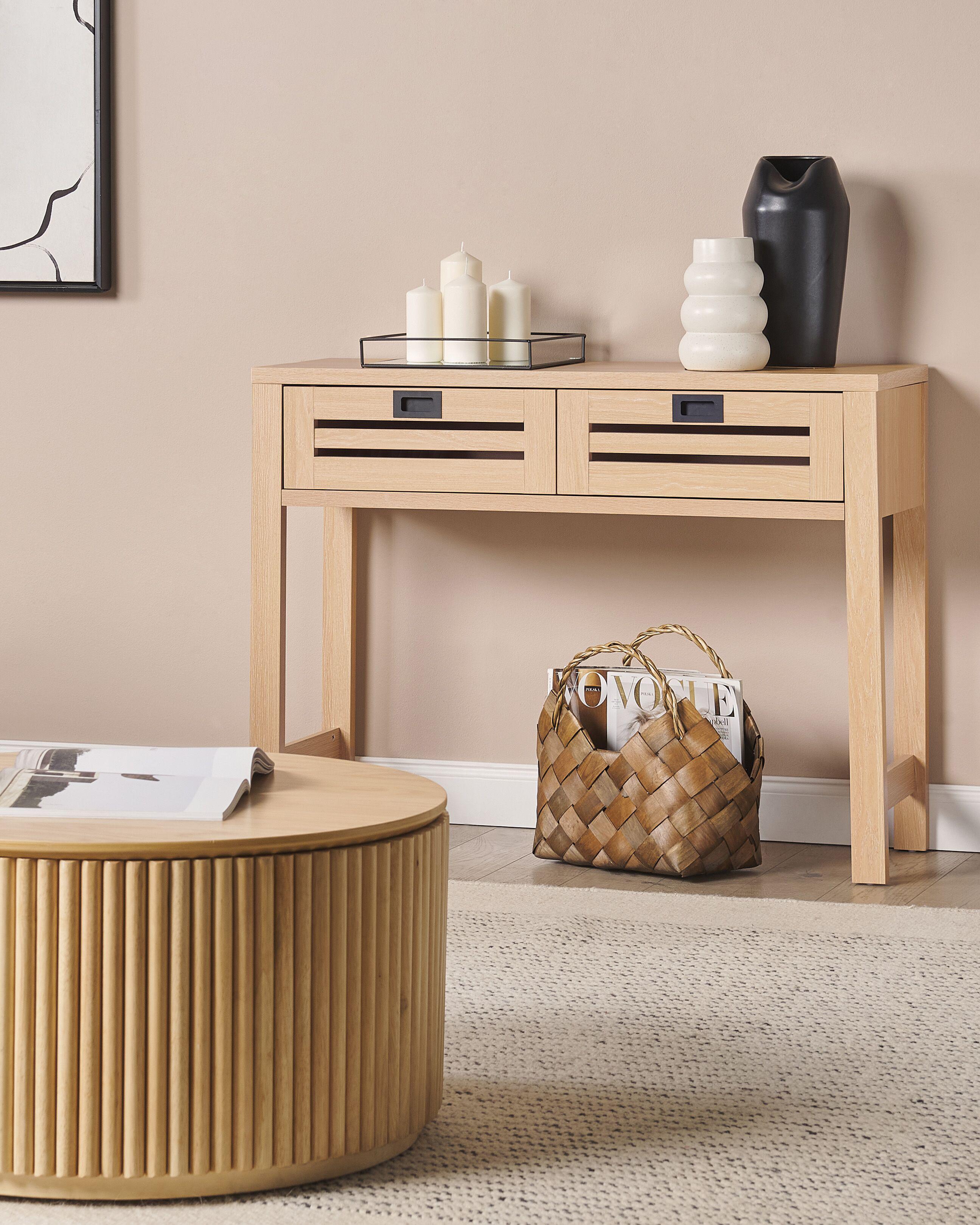 Console Table RANDA Light Brown