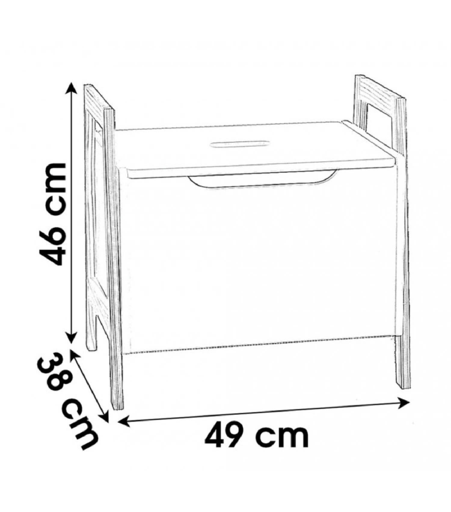 BOIS - Coffre à jouets en bois blanc