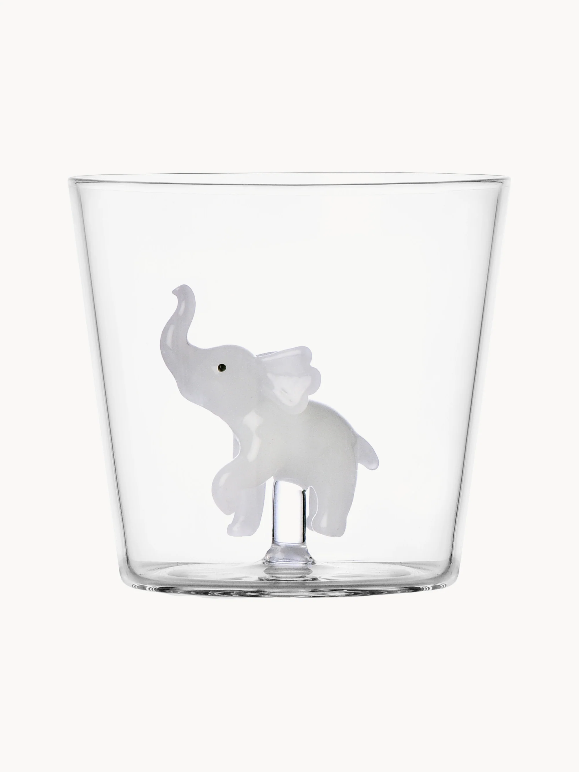 Handgefertigtes Borosilikat-Trinkglas White Elephant