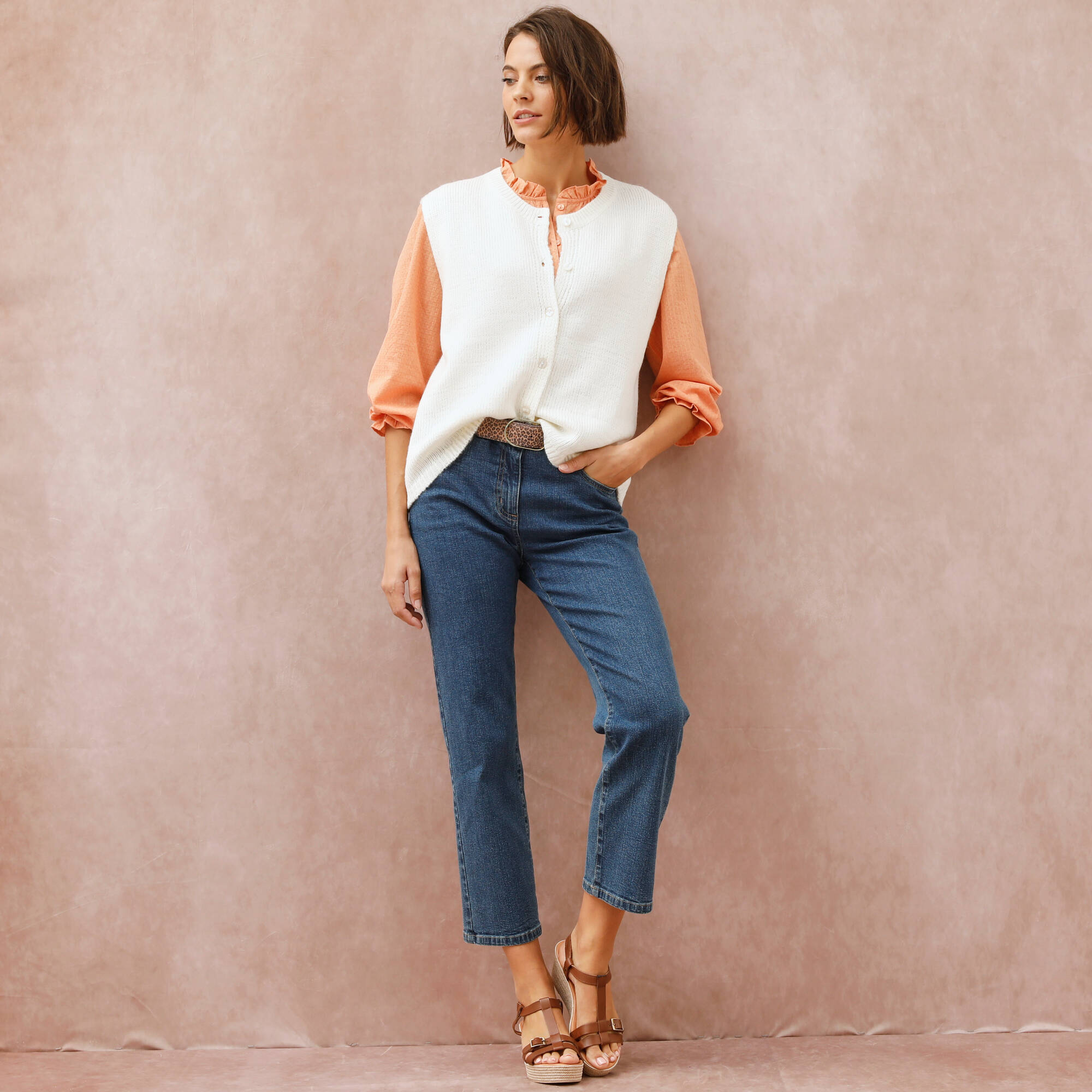 Gilet boutonné sans manches