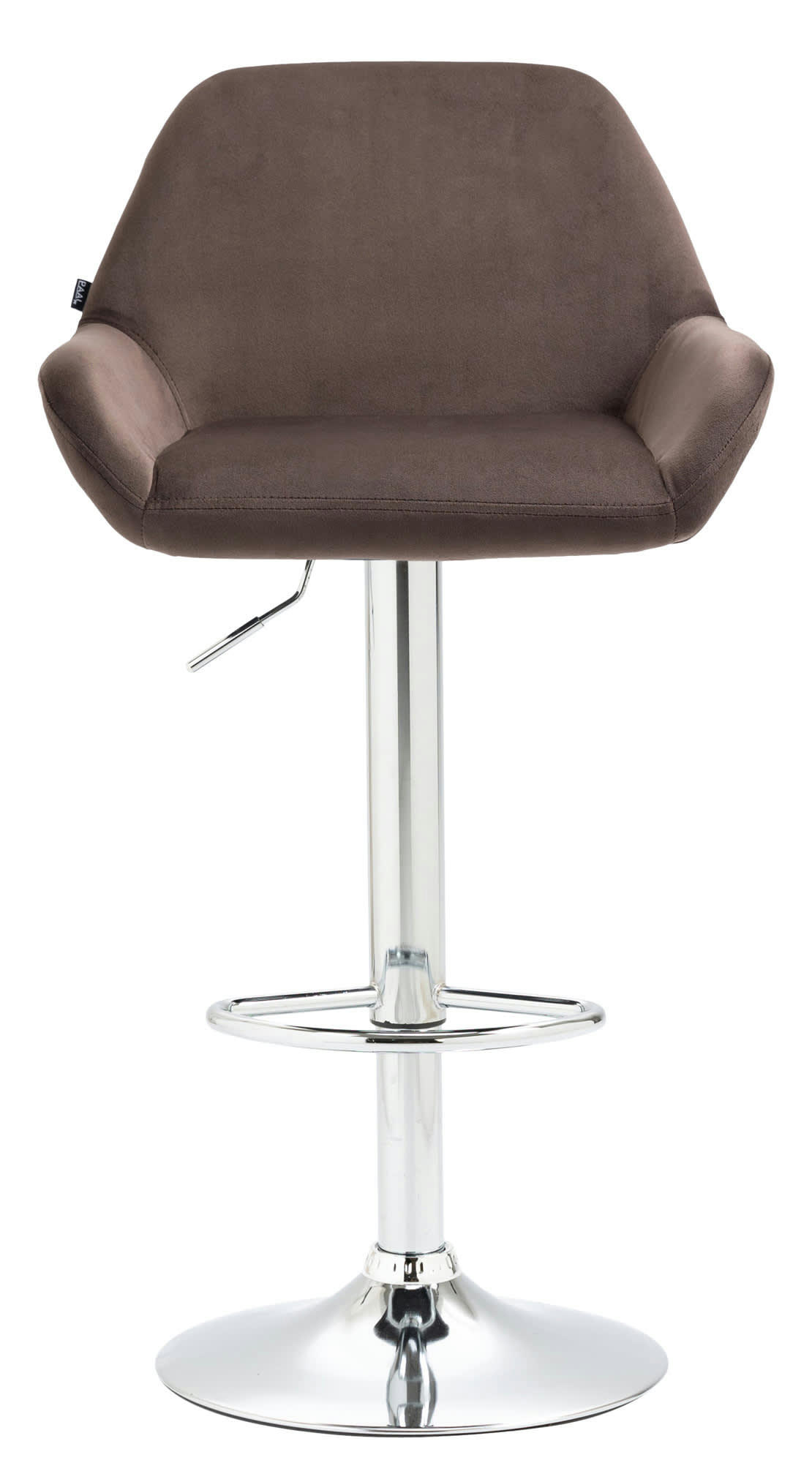 VELOURS - Tabouret de bar velours ajustable pivotant velours Marron