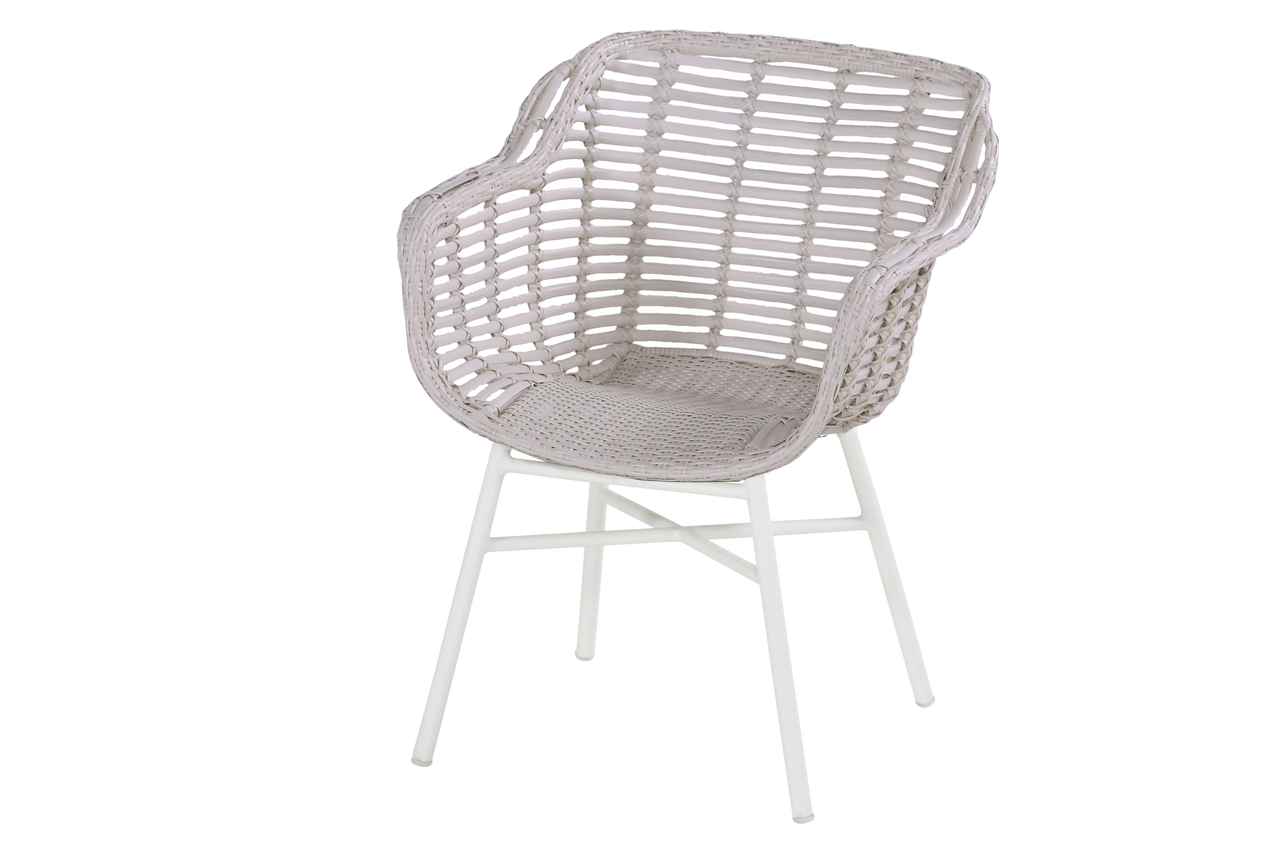 Hartman Tuinstoel Cecilia - Beige Wicker/Kunststof - Zithoogte 44cm