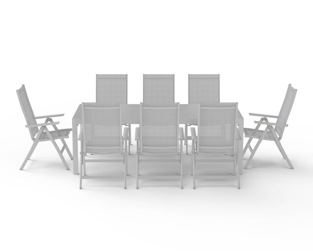 Frankie-Jette 9 Piece Dining Setting - Bone