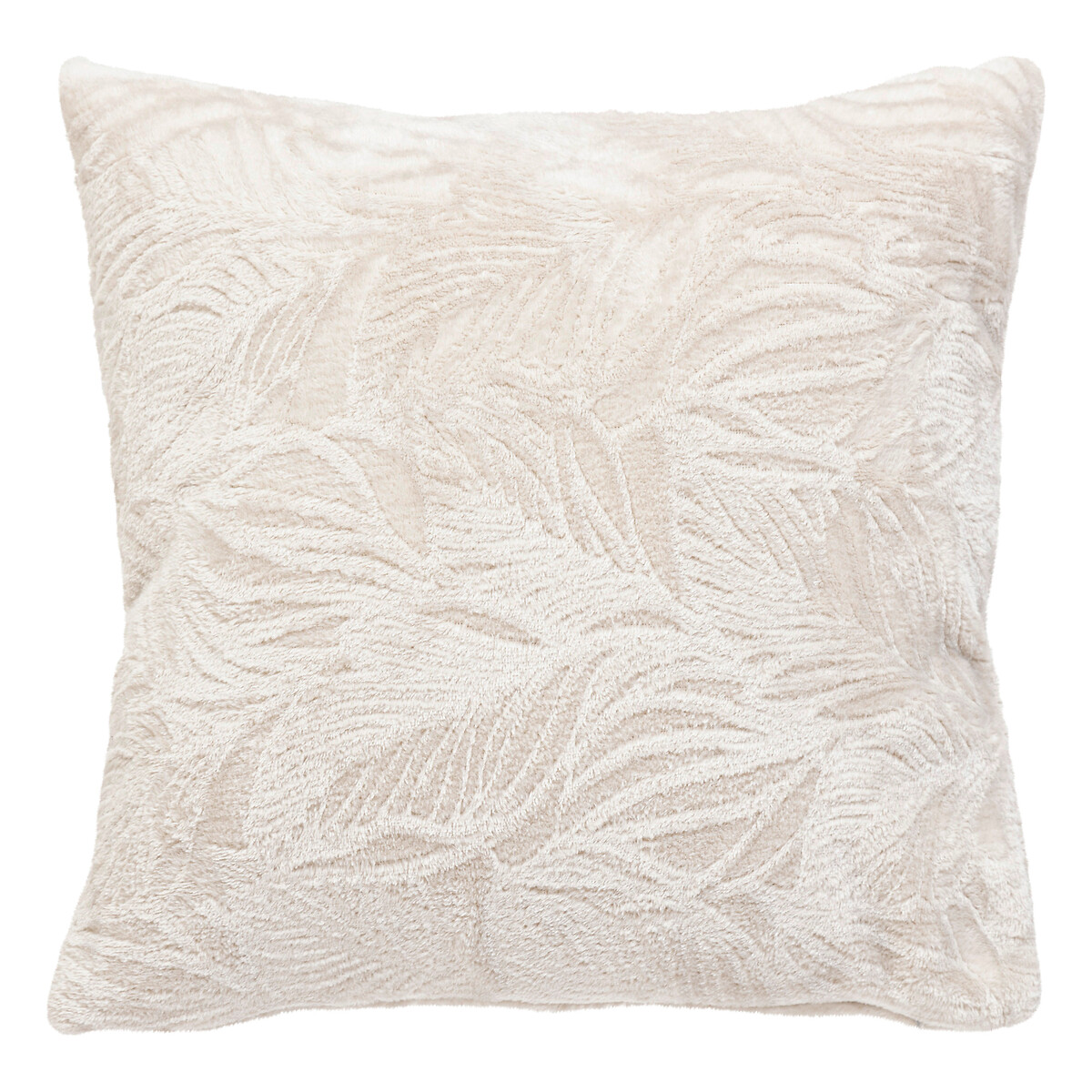Flannel cushion "Ryo" Beige Linen, 40x40 cm