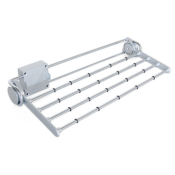 Emuca Porte-pantalons latéral extractible Self, Peint en aluminium, Acier et Plastique.