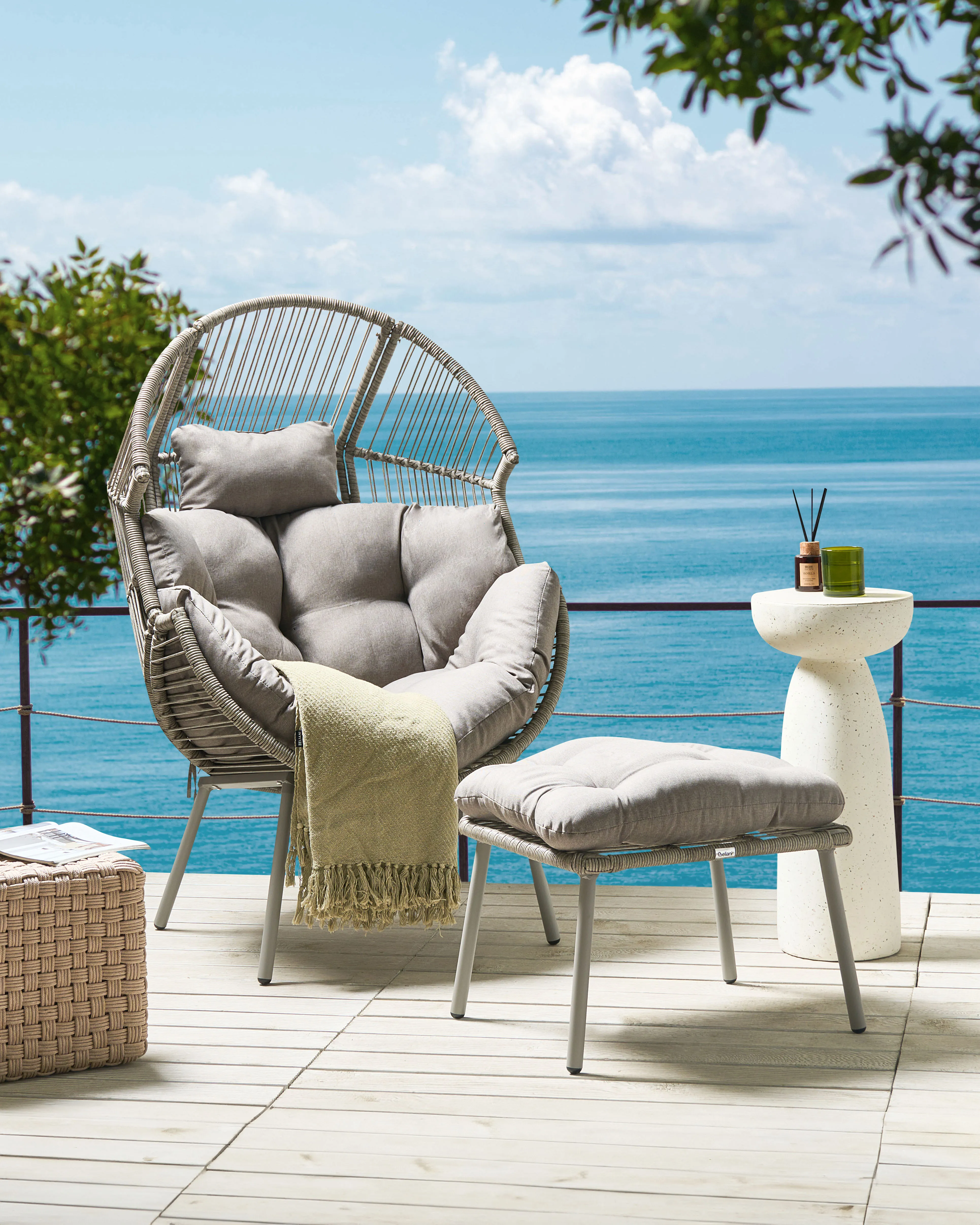 Garden Chair MURANO PE Rattan Grey