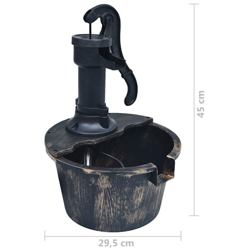 NNEVL Garden Water Fountain Barrel with Pump