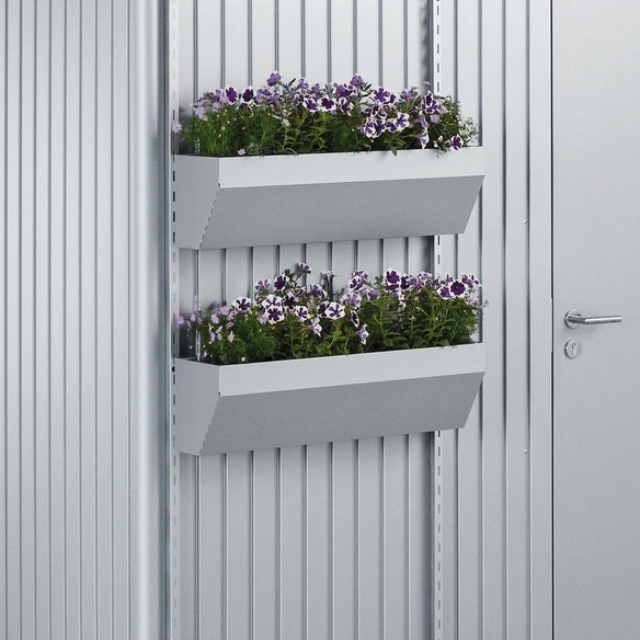 Blumenkasten »FloraBoard«, BxH: 82 x 188 cm, silberfarben, Stahlblech