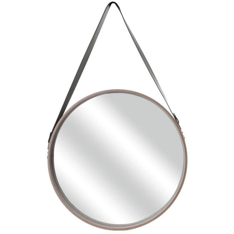 - Miroir rond avec anse en pu barber 50 cm