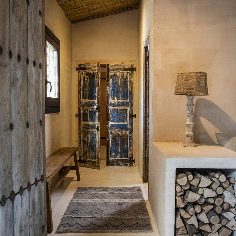 BOHEMIAN CLASSICS - Tapis lavable en laine bleu 80x140