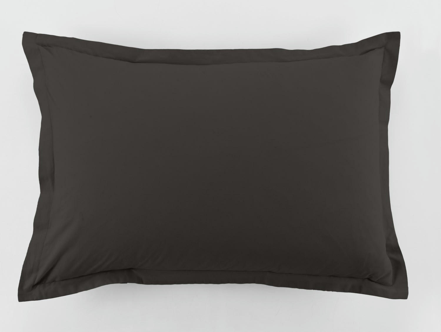 UNI BP - Taie d'oreiller coton gris 50x70 cm