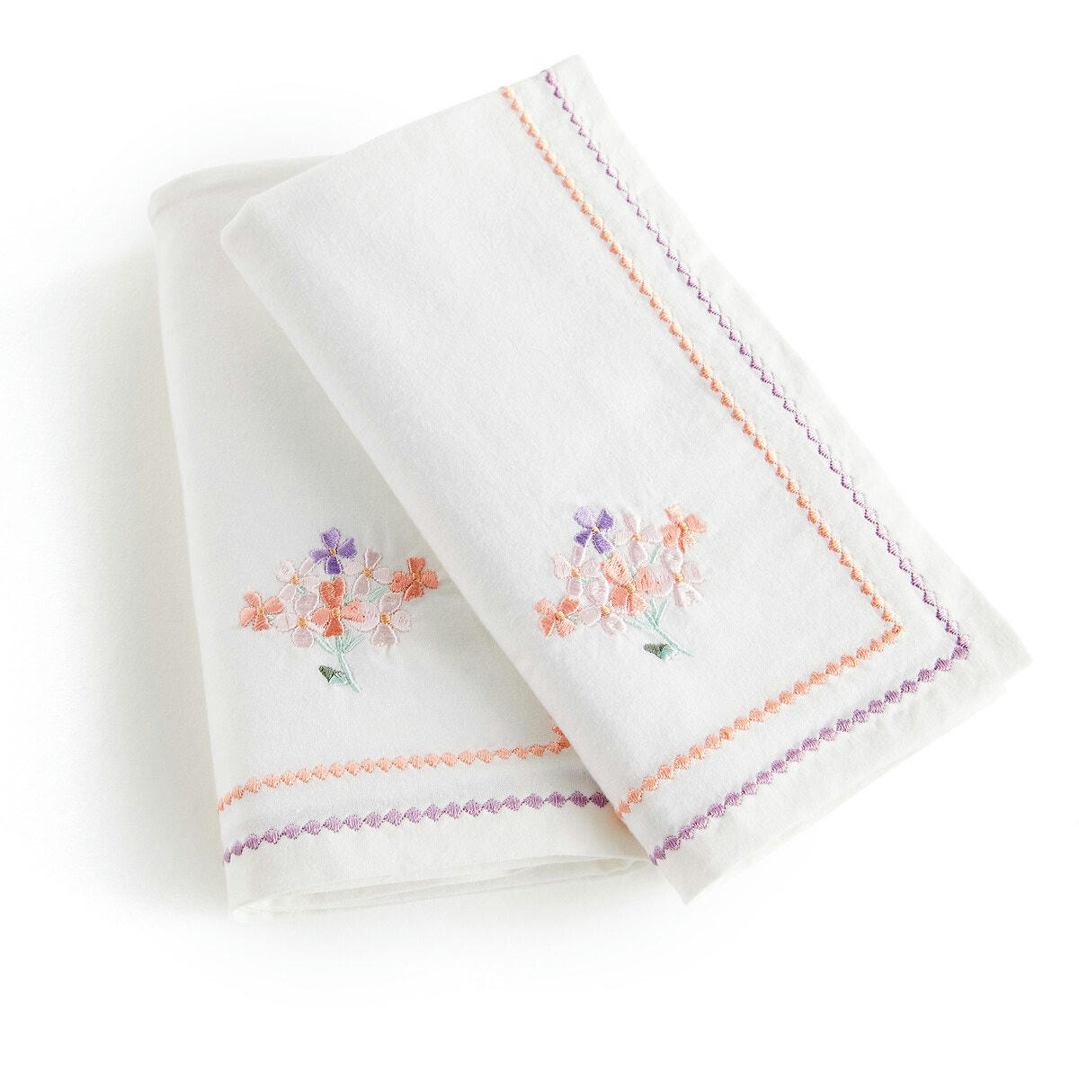 Lot de 2 serviettes de table coton lavé, Mellis