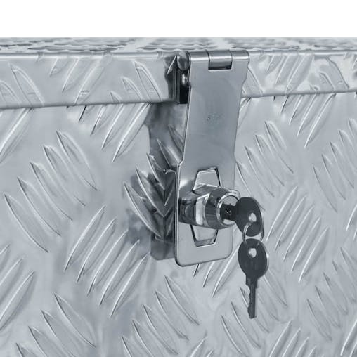 NNEVL Aluminium Box 80x30x35 cm Silver