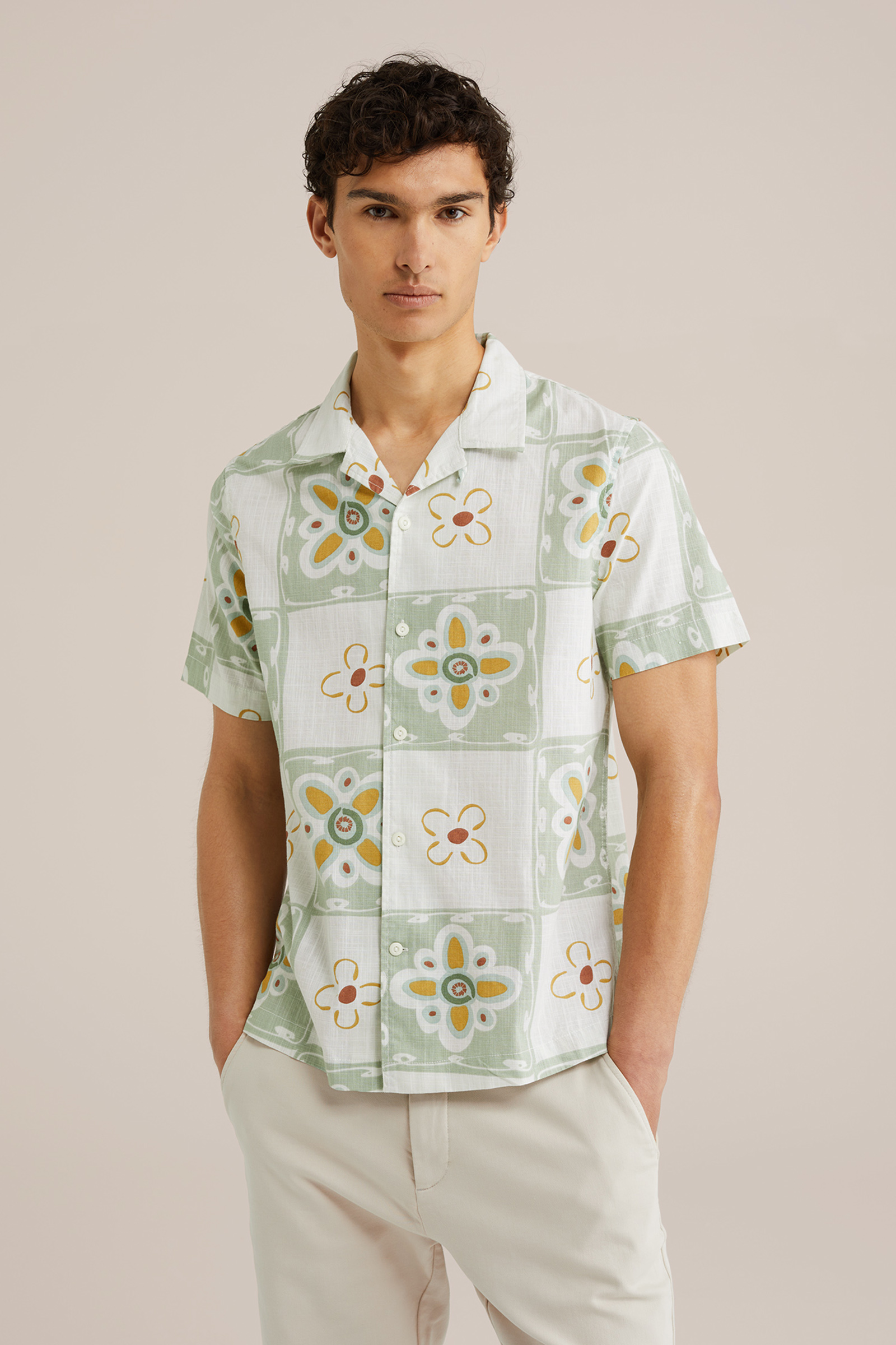 Heren Regular fit overhemd met print