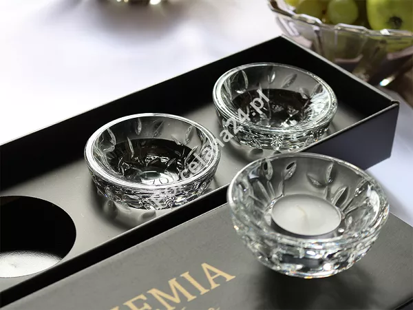 Kpl. świeczników (3 szt.) 9 cm Bohemia Prestige - 4SB.PRE.802473/3