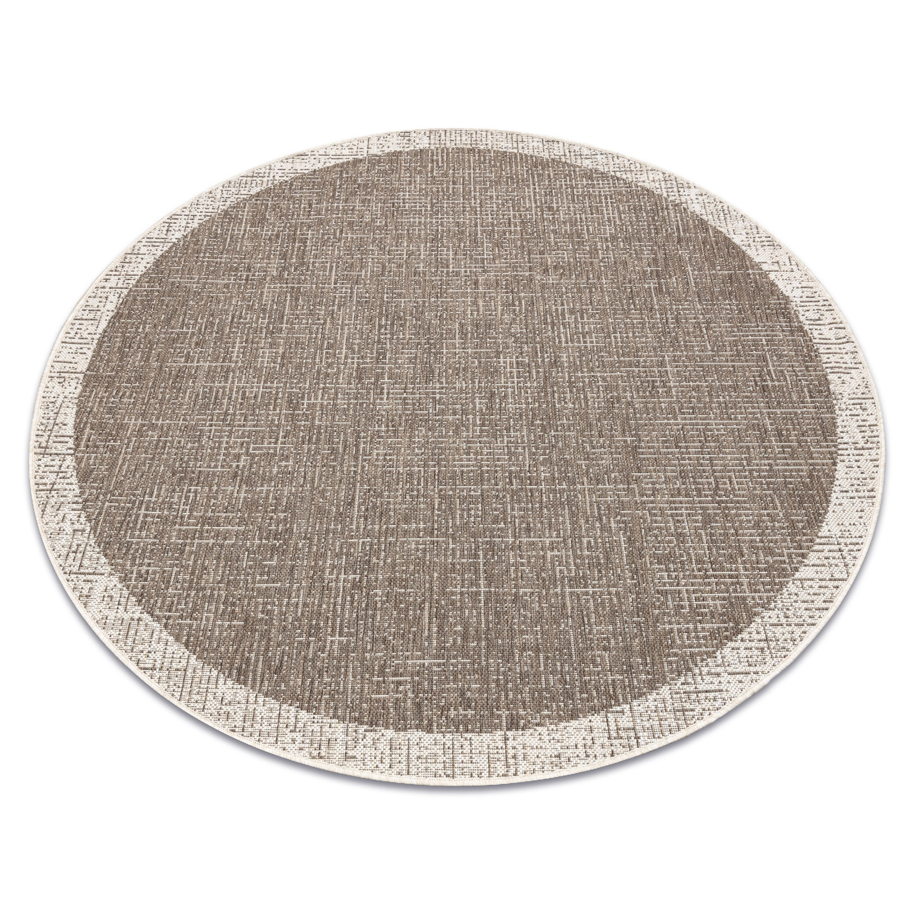 DYWAN SZNURKOWY SIZAL FLOORLUX KOŁO 20401 Ramka taupe / koło 120 cm