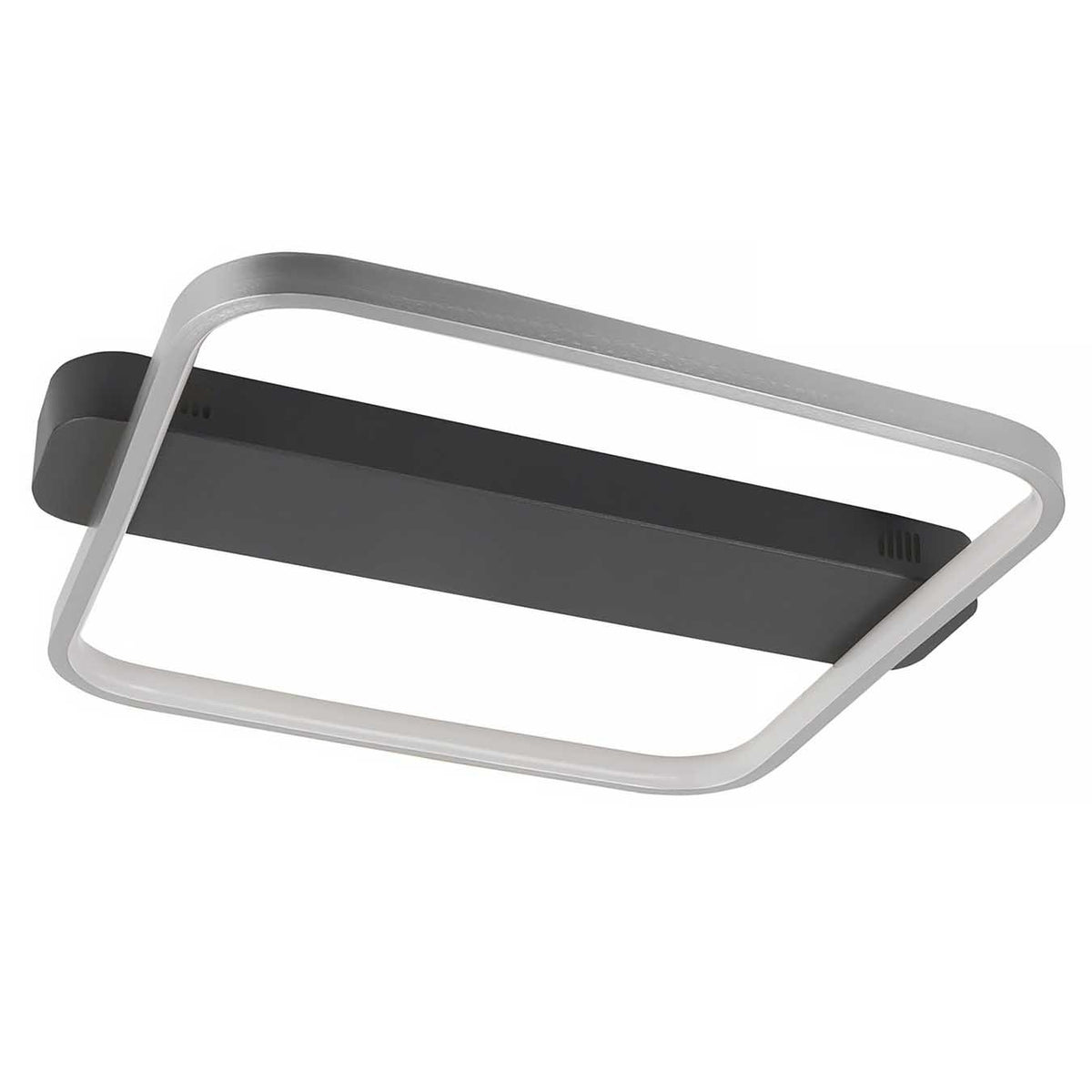 Highlight plafondlamp Ascona - 1 lichts - 46 x 6  cm - zwart - mat chroom
