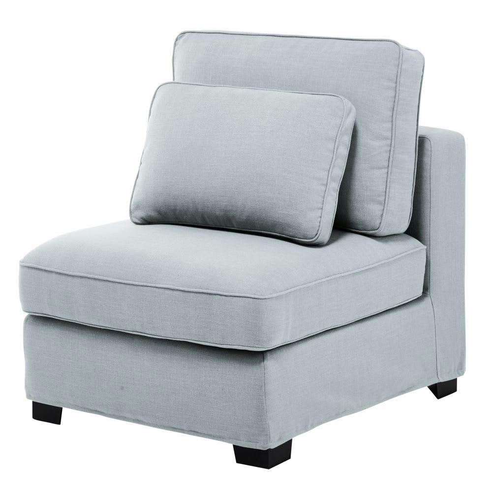 Milano - Chauffeuse pour canapé modulable bleu glacier