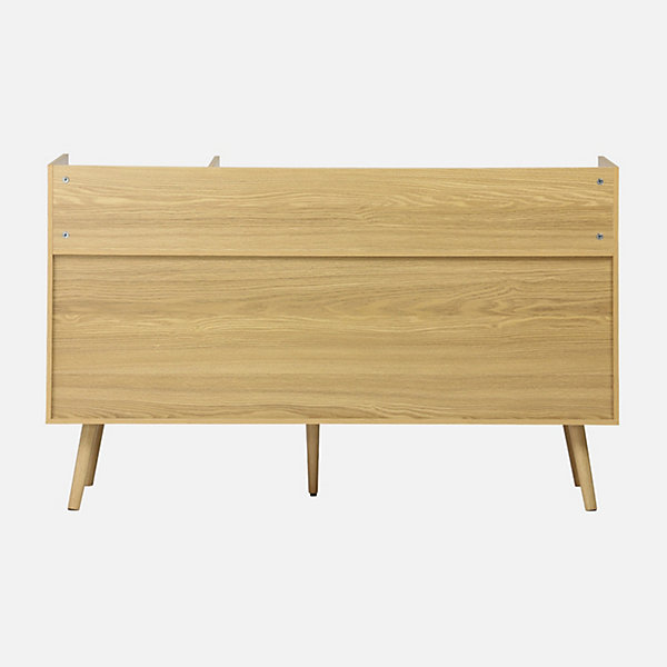 Meuble vinyle vintage décor bois. Dune. L 130 x P 50 x H 80 cm