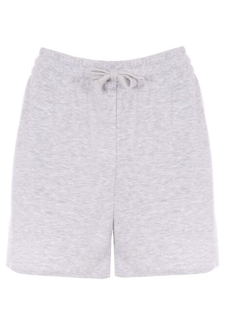 Womens Grey Loopback Sweat Shorts