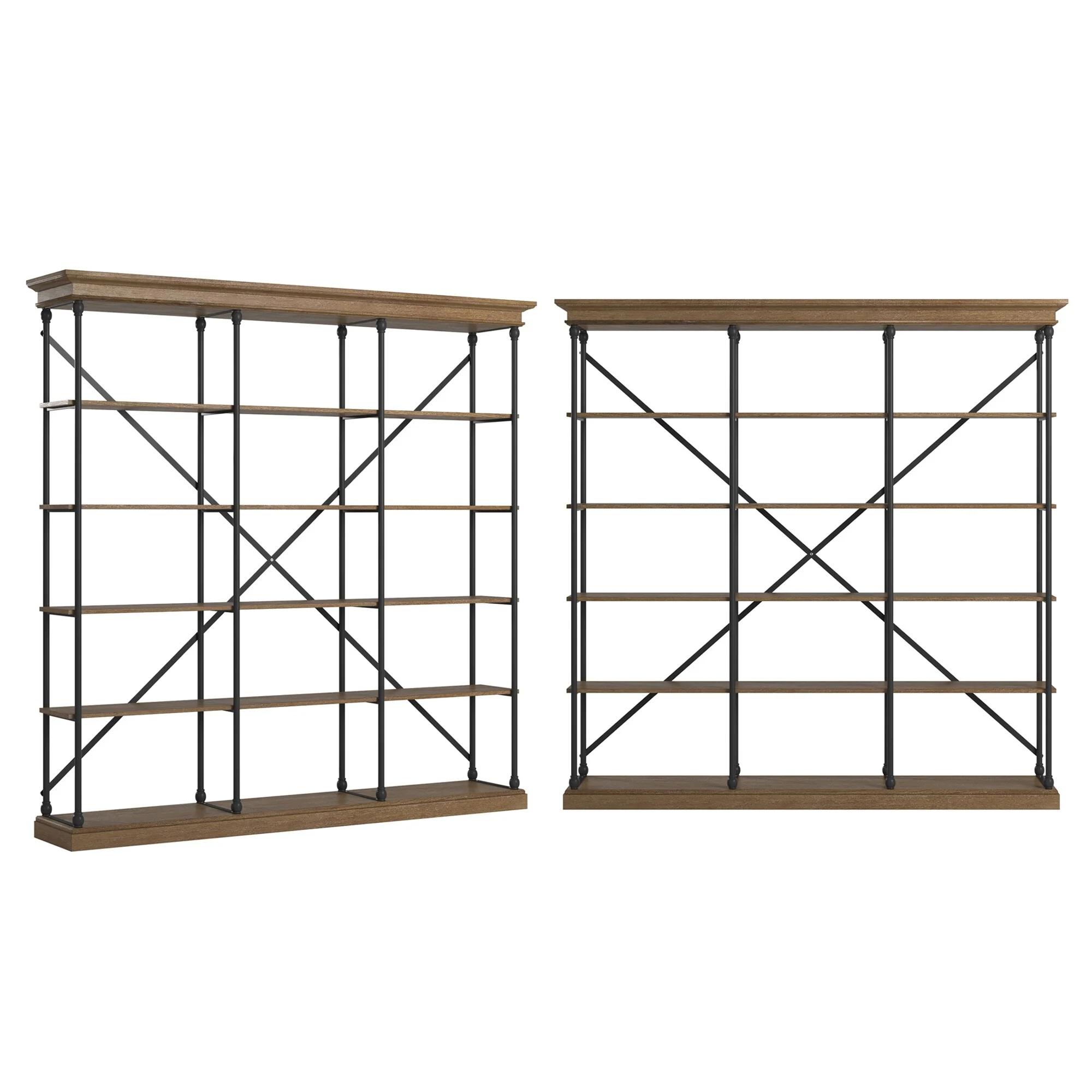 Dubrovnik Cornice Triple Shelving Bookcase