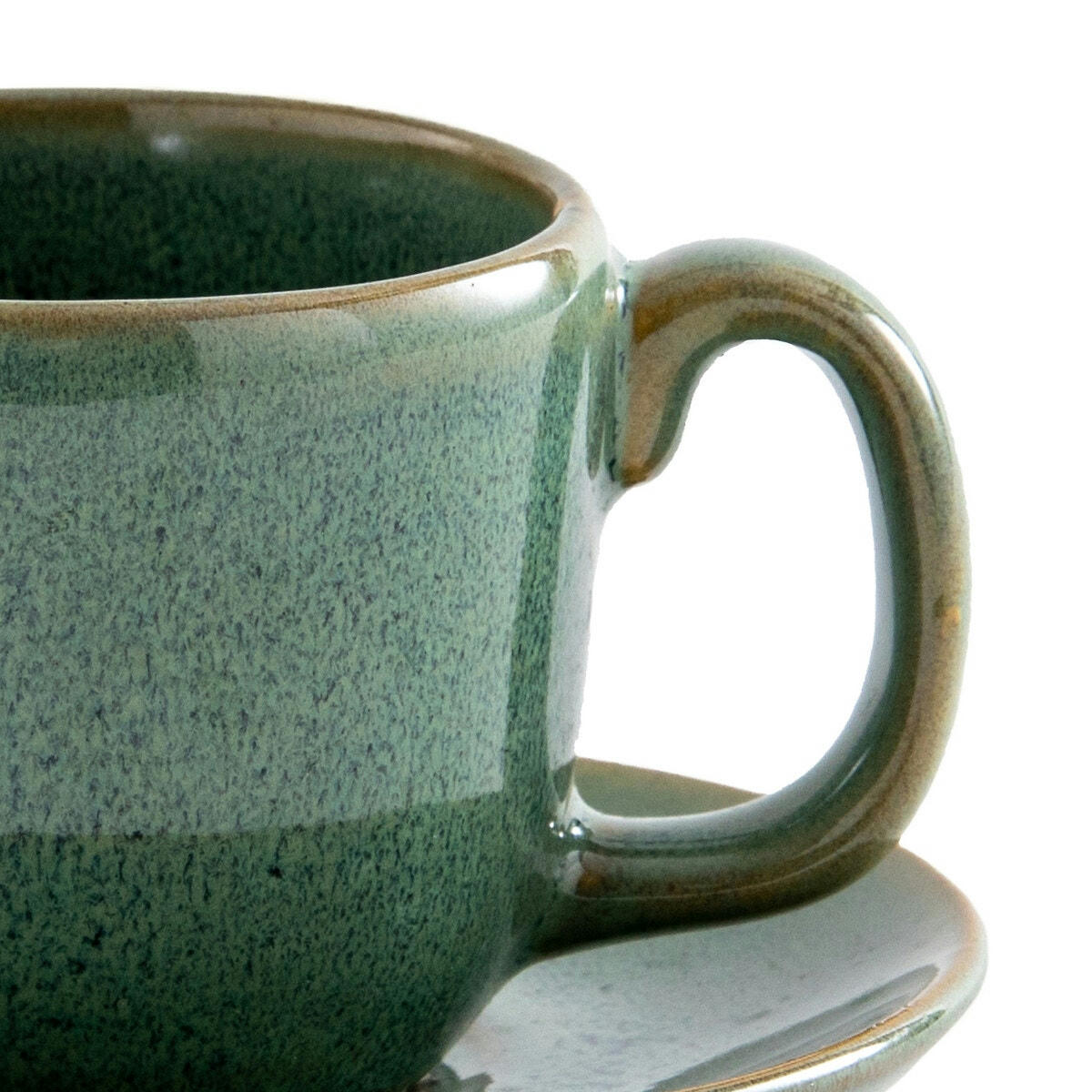 Lot 4 tasses expresso grès émaillé réactif, Nael