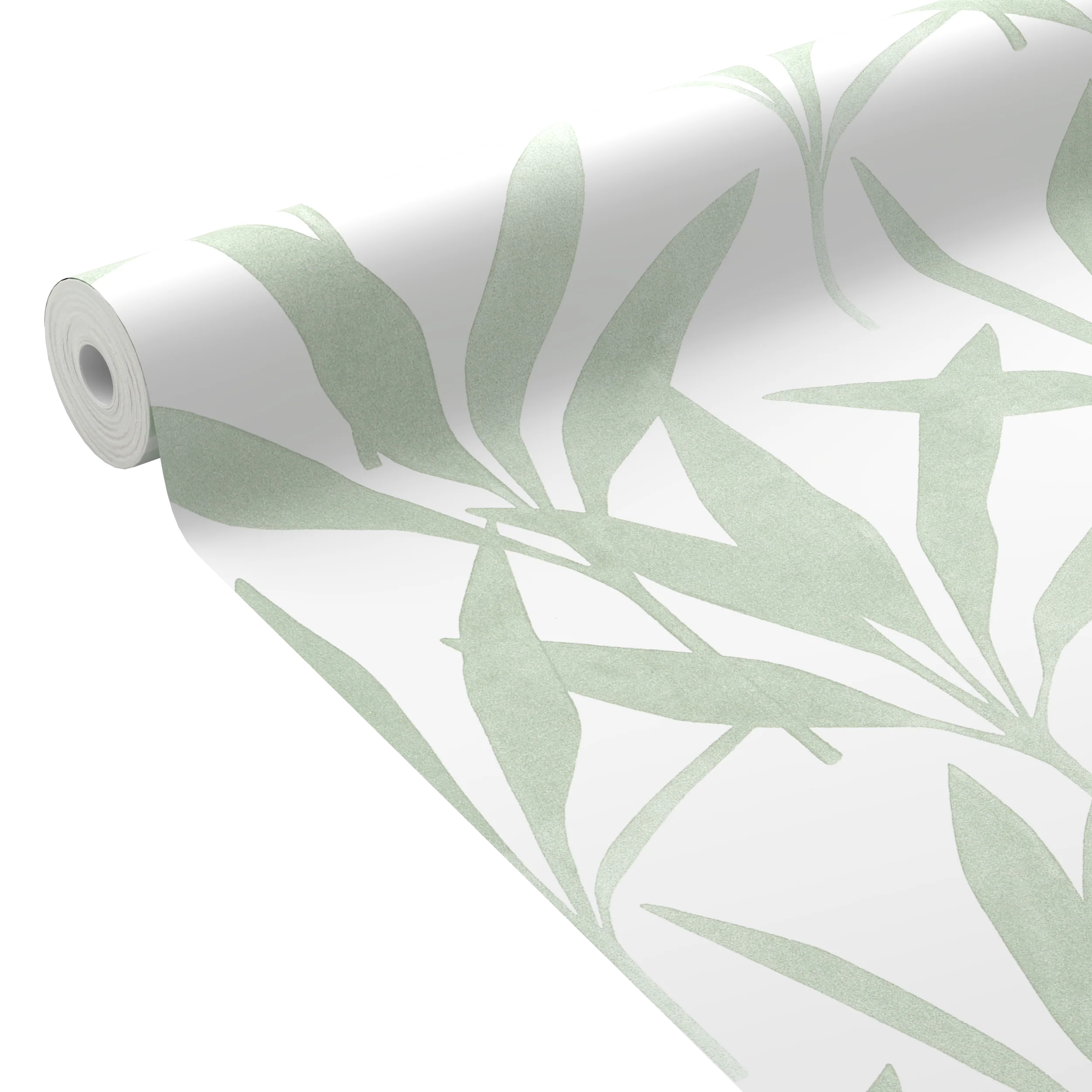 Papier peint intissé LAURIE coloris vert de gris