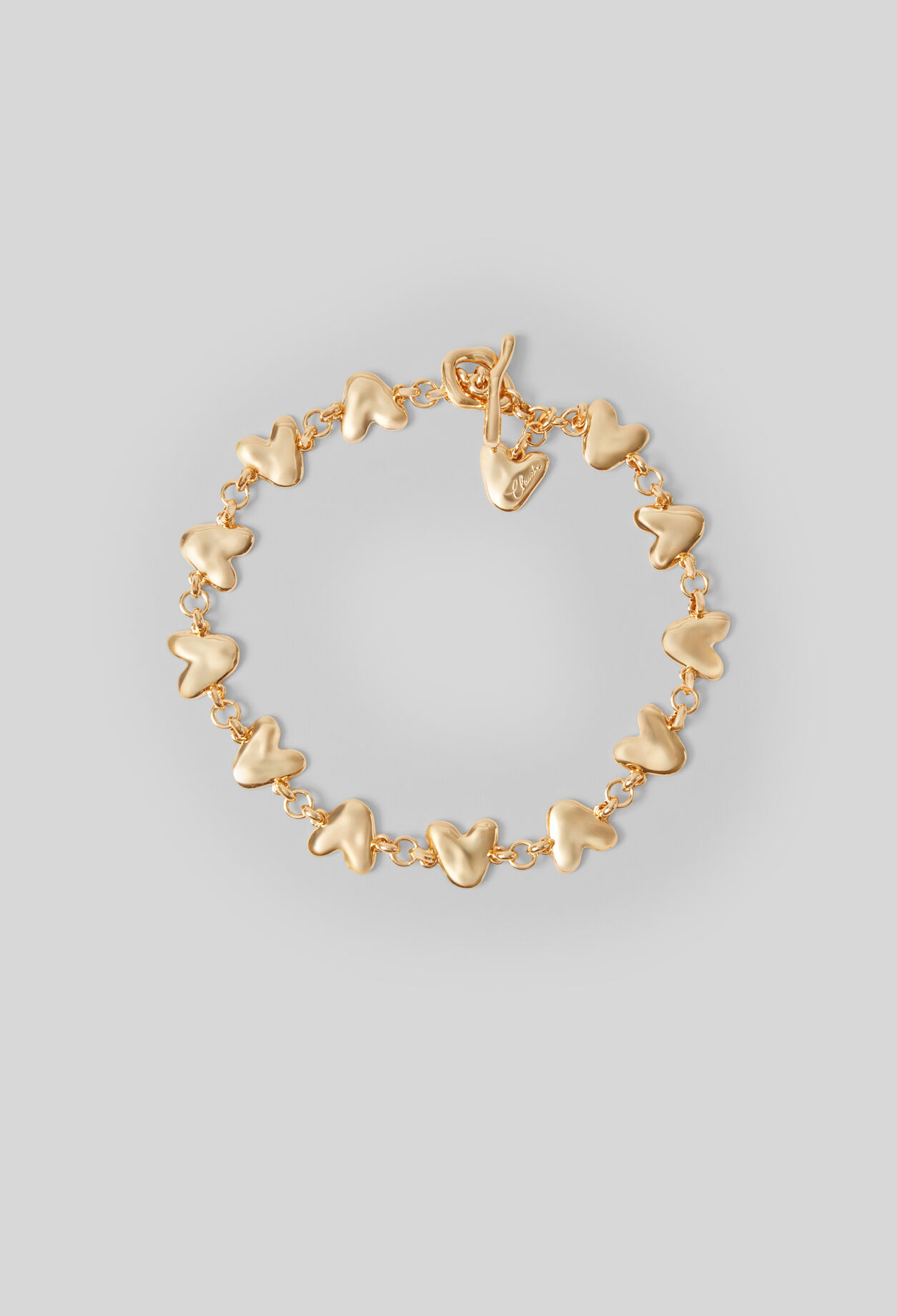 Collier c&oelig;urs martelés