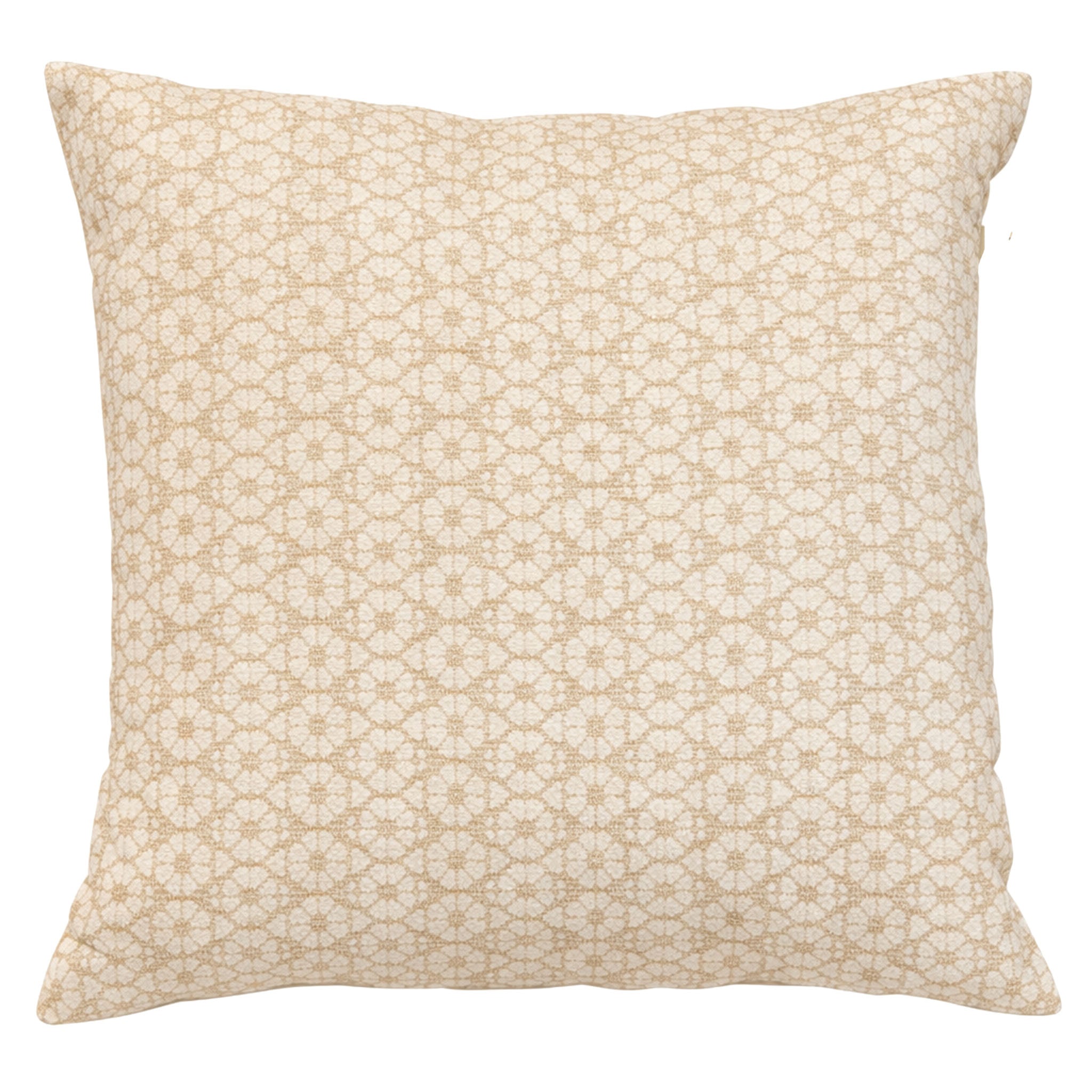SHIVA - sierkussen 45x45 cm - bloemmotief - White Swan - wit