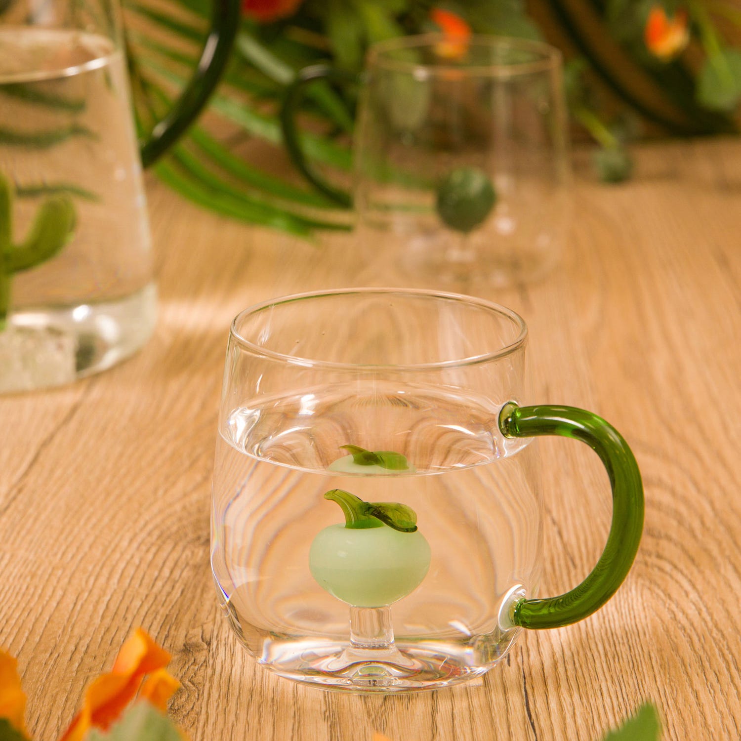 Mug in vetro borosilicato 380 ml mela