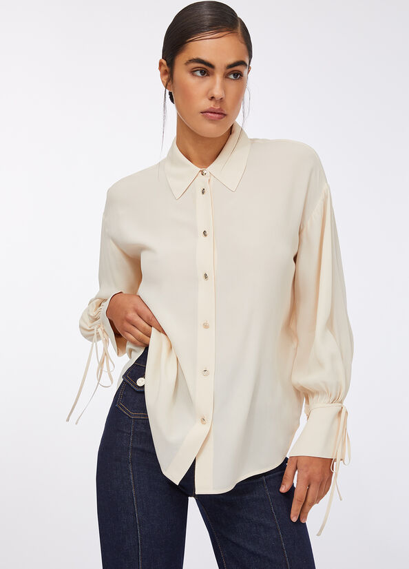 Camicia in cr&ecirc;pe de chine
