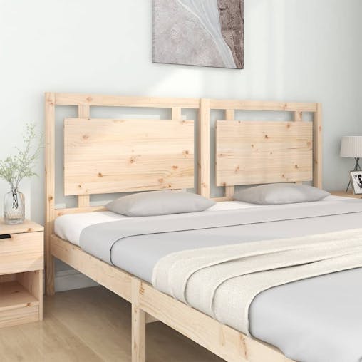 NNEVL Bed Headboard 185.5x4x100 cm Solid Wood Pine