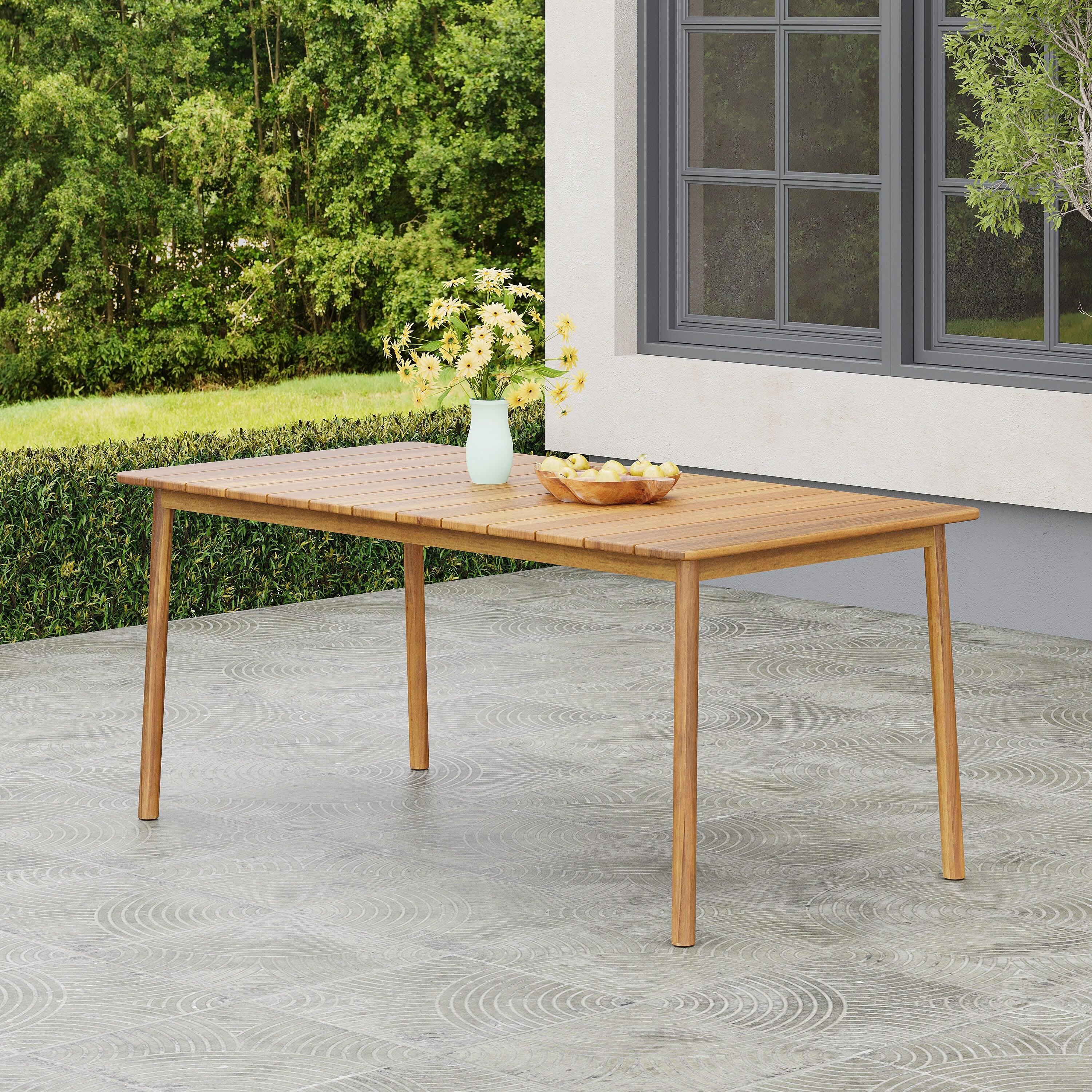 Christopher Knight Home - Cassian Acacia Wood Outdoor Dining Table