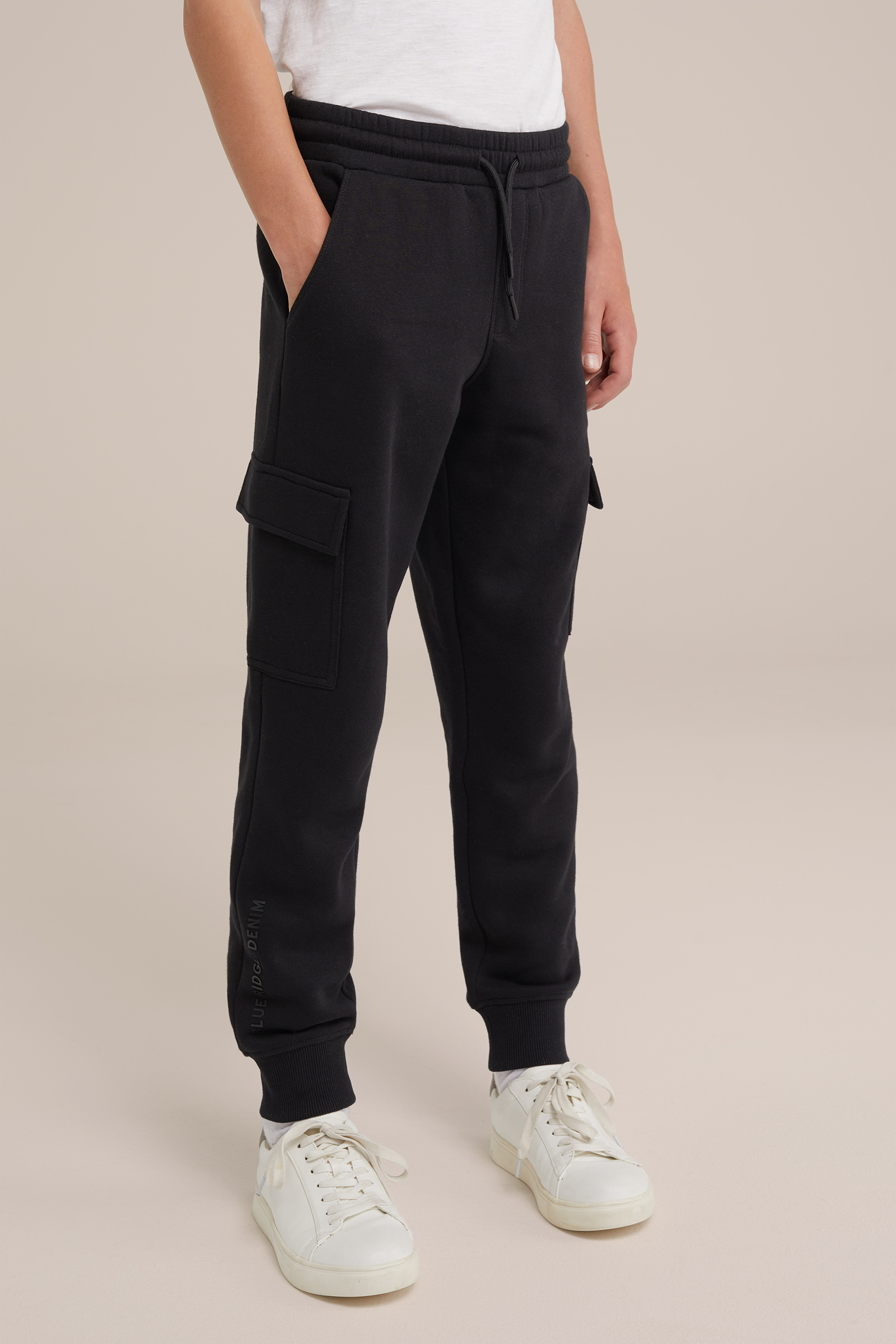 Jongens regular fit joggingbroek met cargozakken