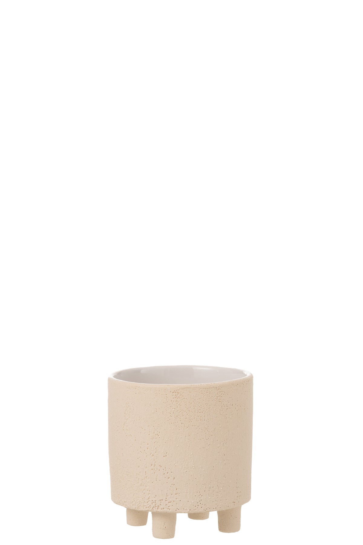 J-Line bloempot Zand - keramiek - beige - small - Ø 15 cm