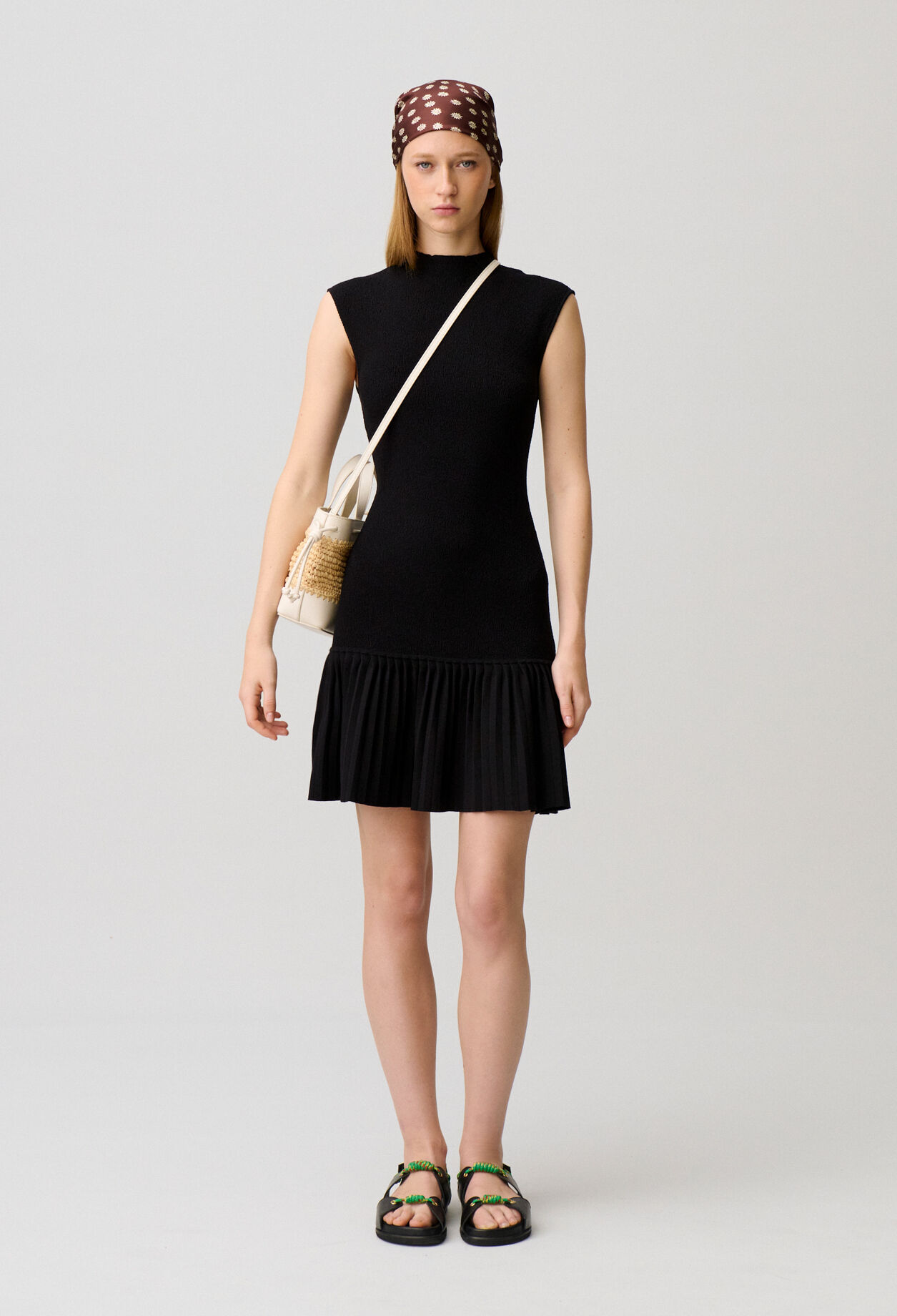 Robe maille plissée