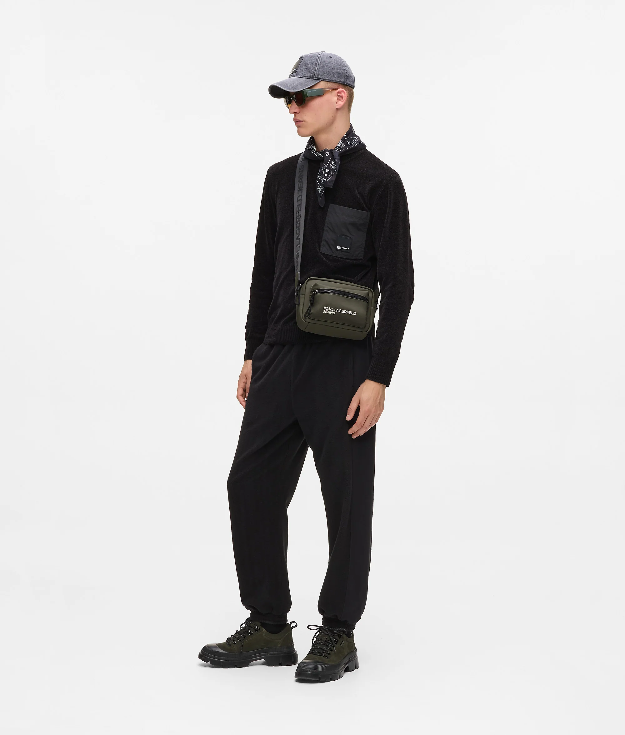 Coated crossbody bag