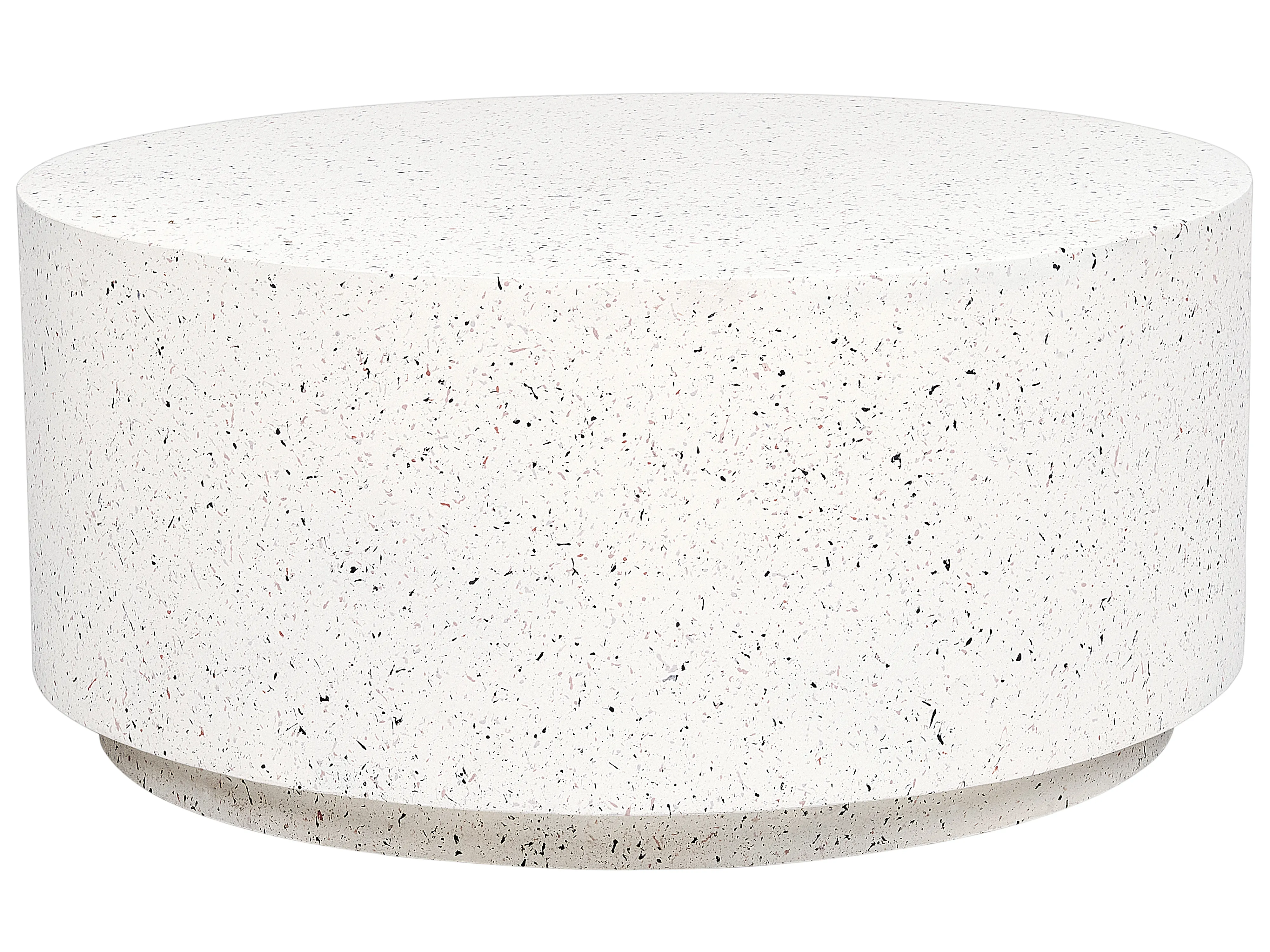 Coffee Table TREZZO 90 cm 90 cm Terrazzo Effect White Terrazzo