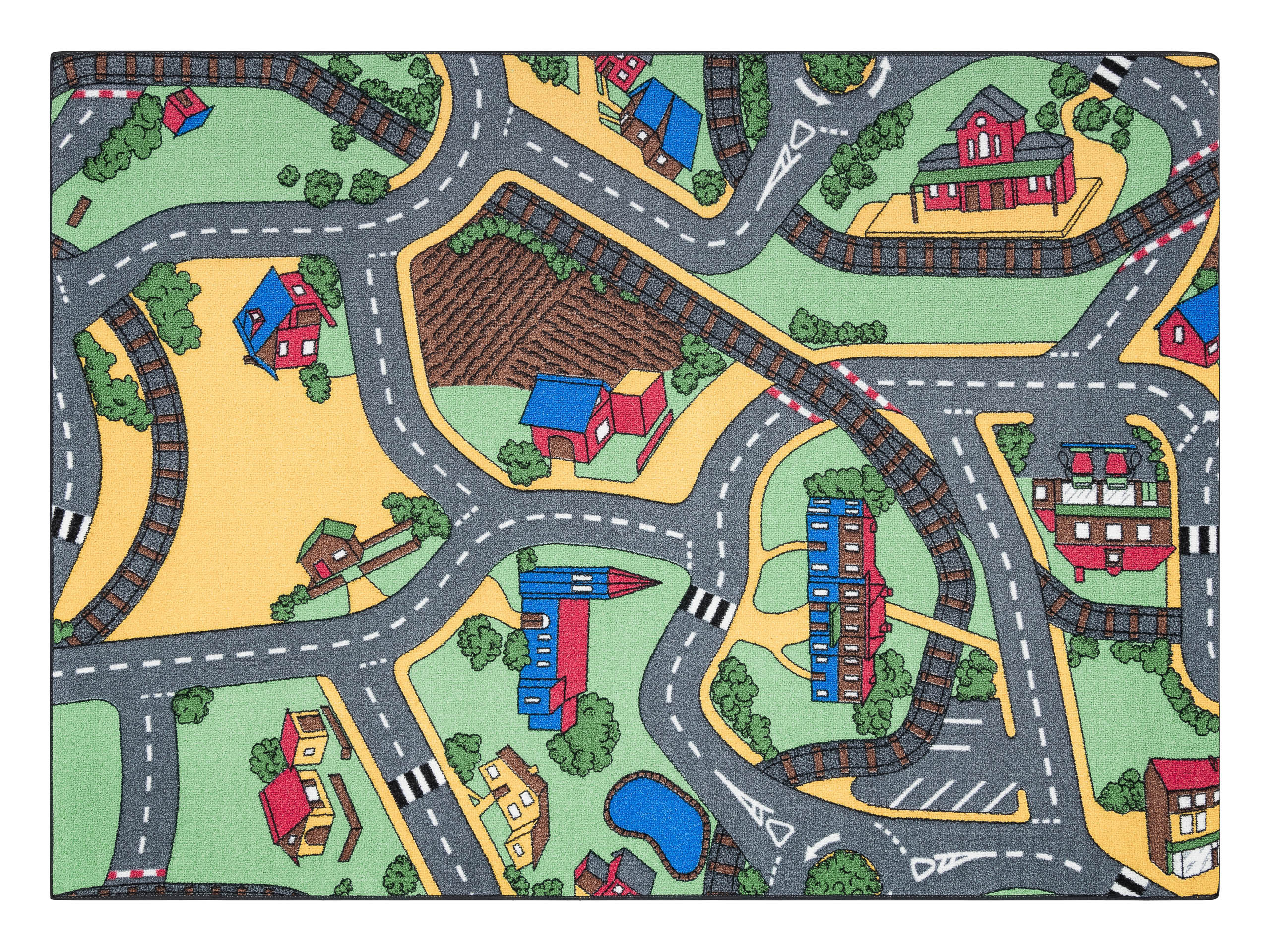 DYWAN REBEL ROADS Playtime 95 Miasteczko, dla dzieci 95x133 cm