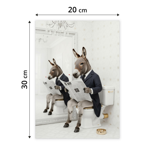 Plakat Osioł w toalecie 20x30cm