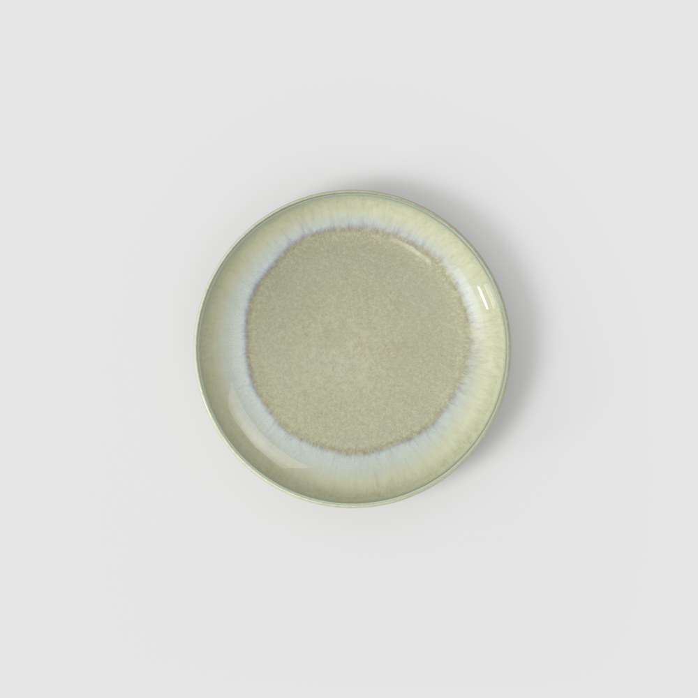 Perlemor Plate - Green, 8'' x 8'', Premium Porcelain
