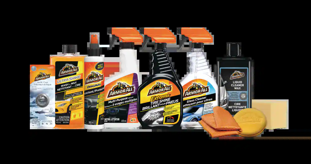 Armor All Car Care Gift Pack, includes Microfiber Towel and Tire Sponge, 7-pc