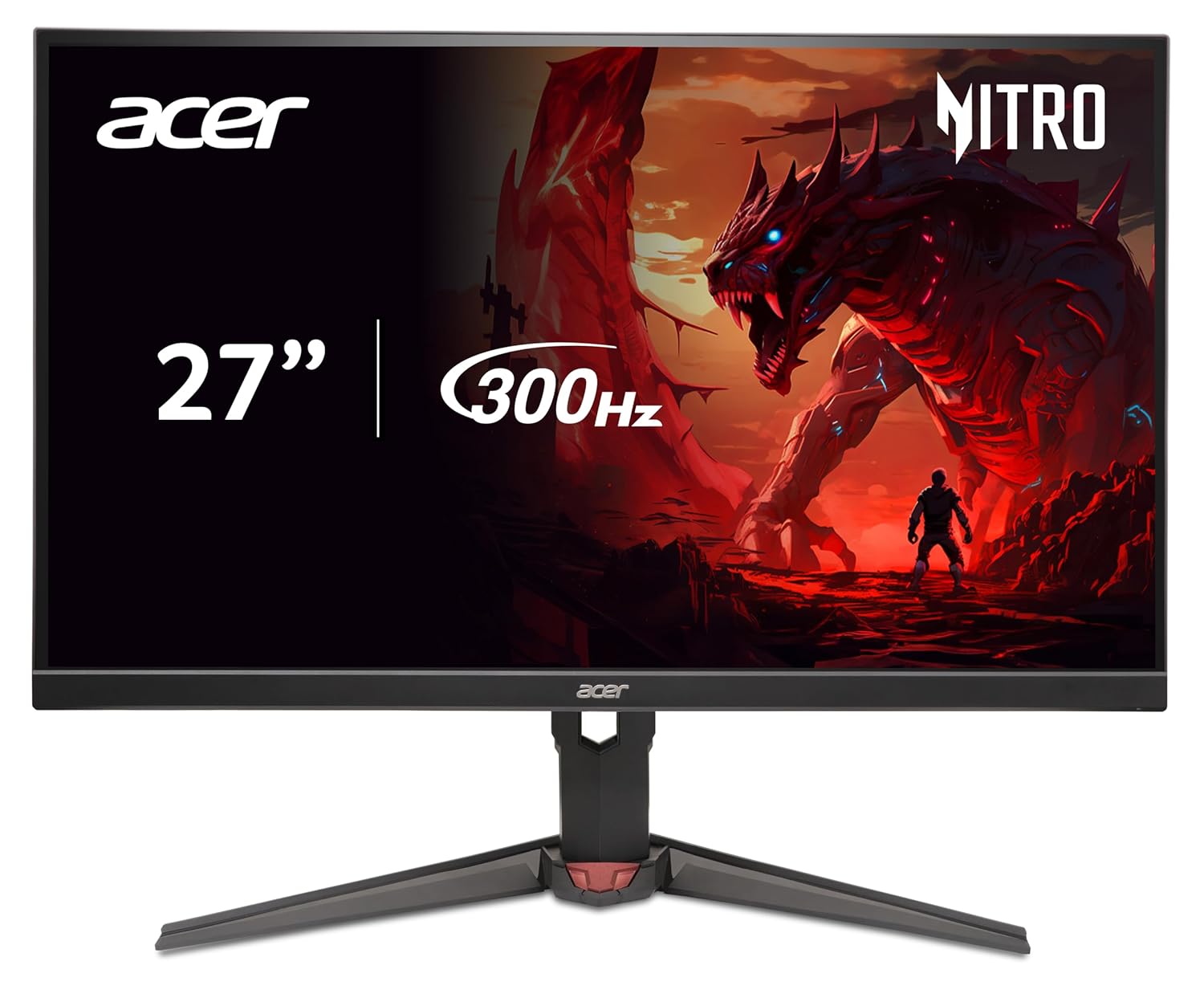 acer Nitro 27 WQHD 2560x1440 IPS PC Gaming AMD FreeSync Premium | 300Hz | Up to 0.5ms | 99% sRGB | DisplayHDR 400 | ErgoStand | VESA Mounting | 1 x DP 1.4 & 2 x HDMI 2.1 | XV272U F3bmiiprx