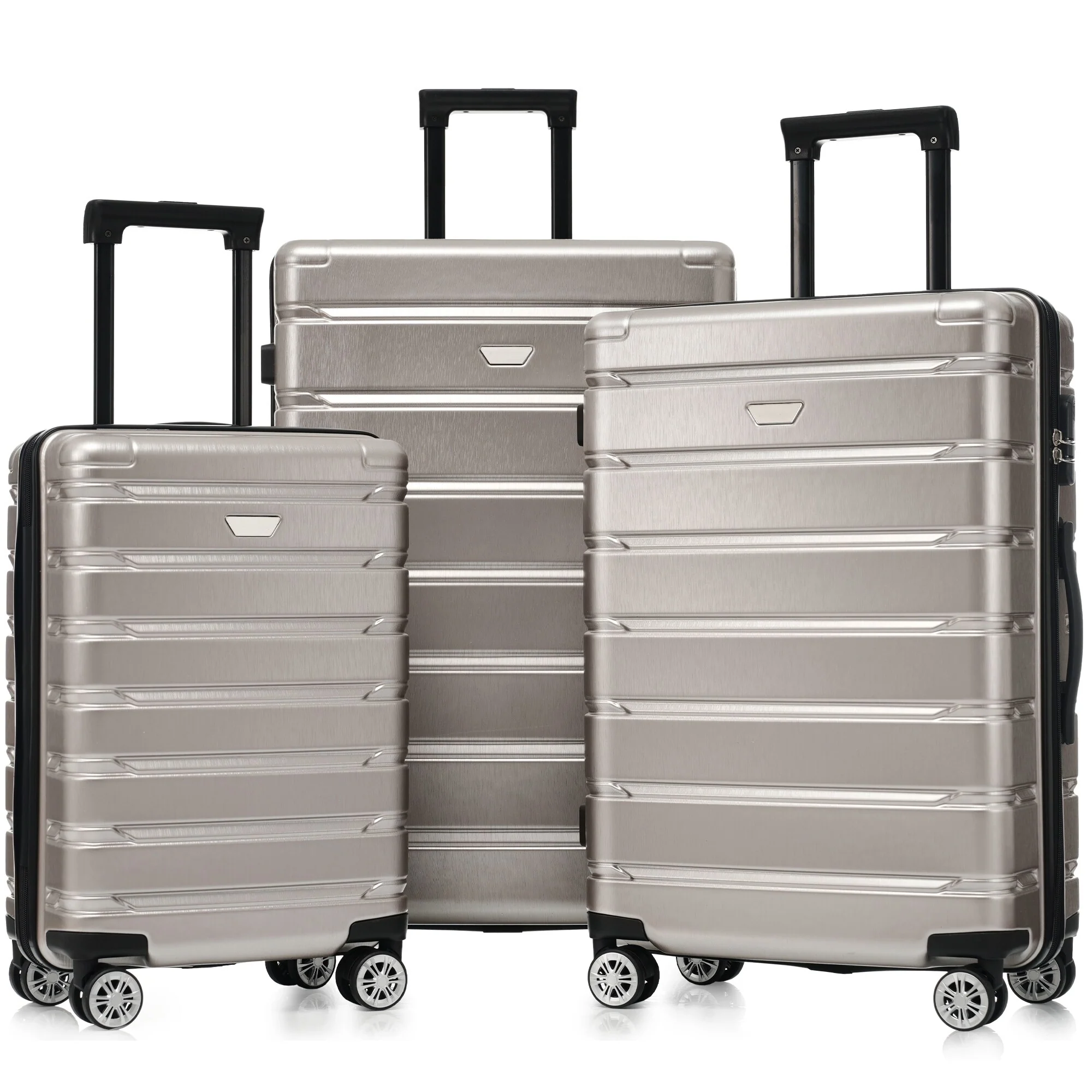 Luggage Sets 3 Piece For Men Women, Carry On Travel ABS Luggage, Hardshell Lightweight Durable Suitcase w/Spinner Wheels